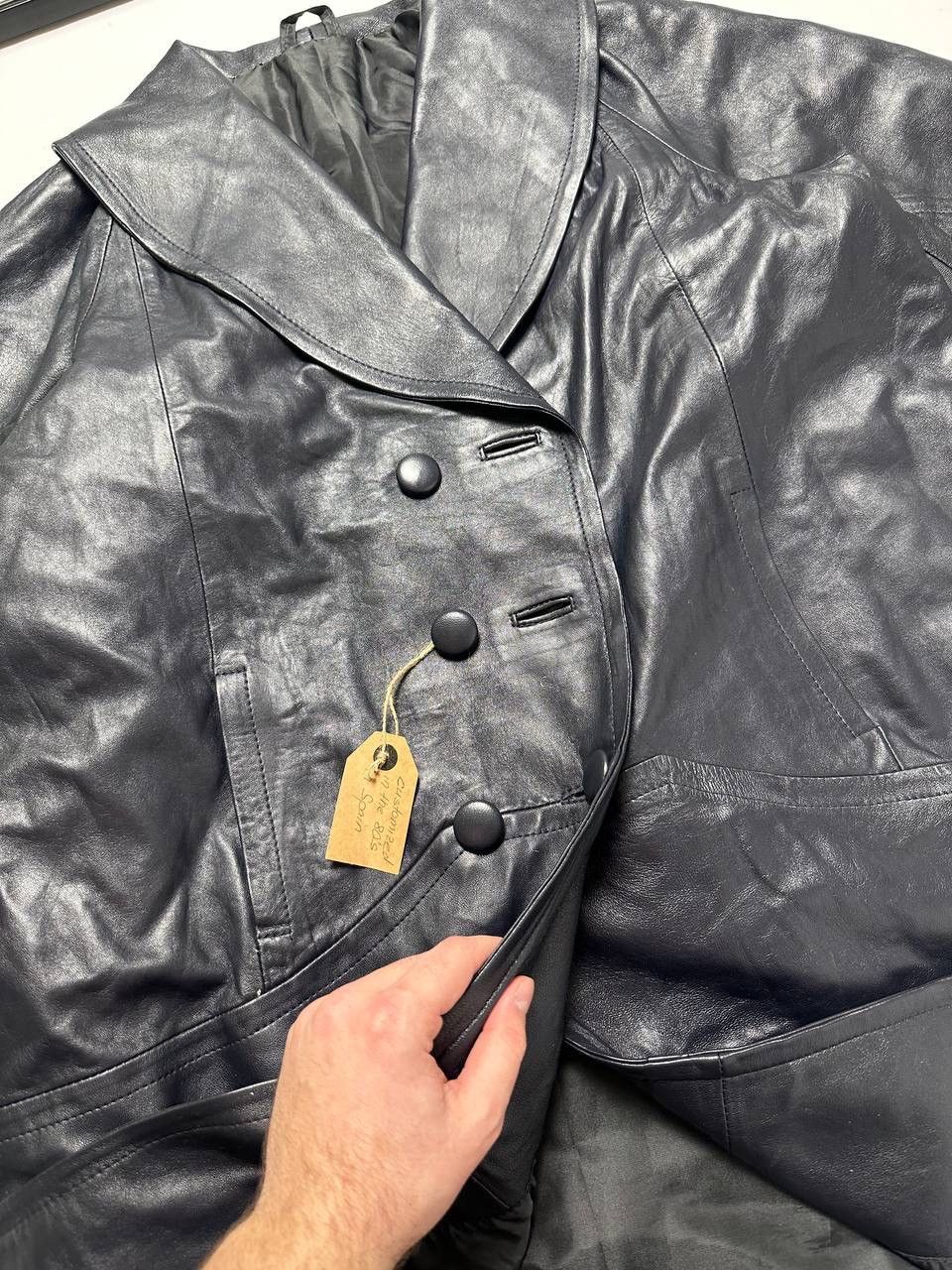80s Vintage Leather trench-coat Matrix Rare Made in Spain
