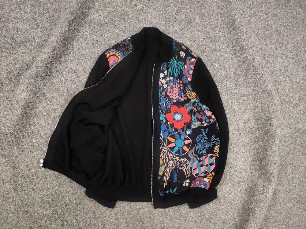Paul Smith Paul Smith reversible Black Floral wool Bomber Light Jacket Size S / US 4 / IT 40 - 1 Thumbnail