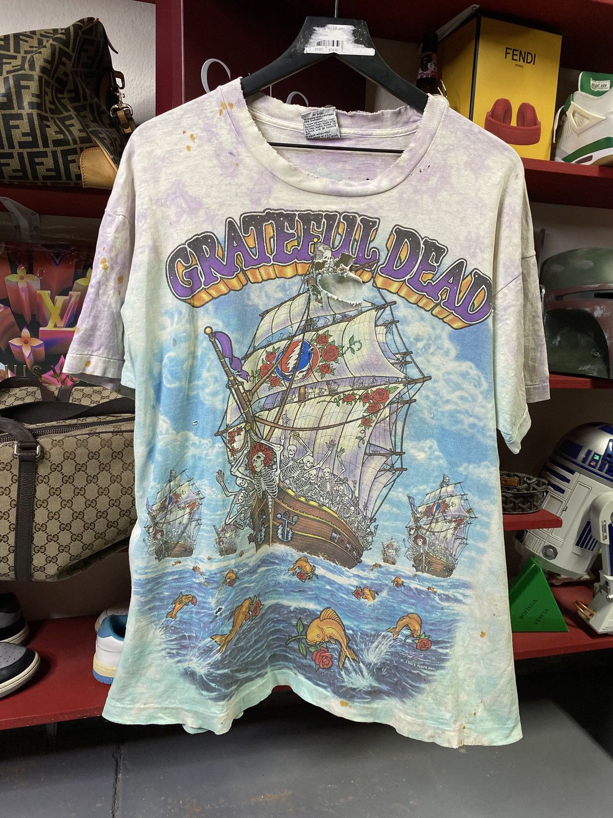 Band Tees 90’s Vintage Grateful Dead Liquid Blue Band Tee Shirt Large Size US L / EU 52-54 / 3 - 1 Thumbnail