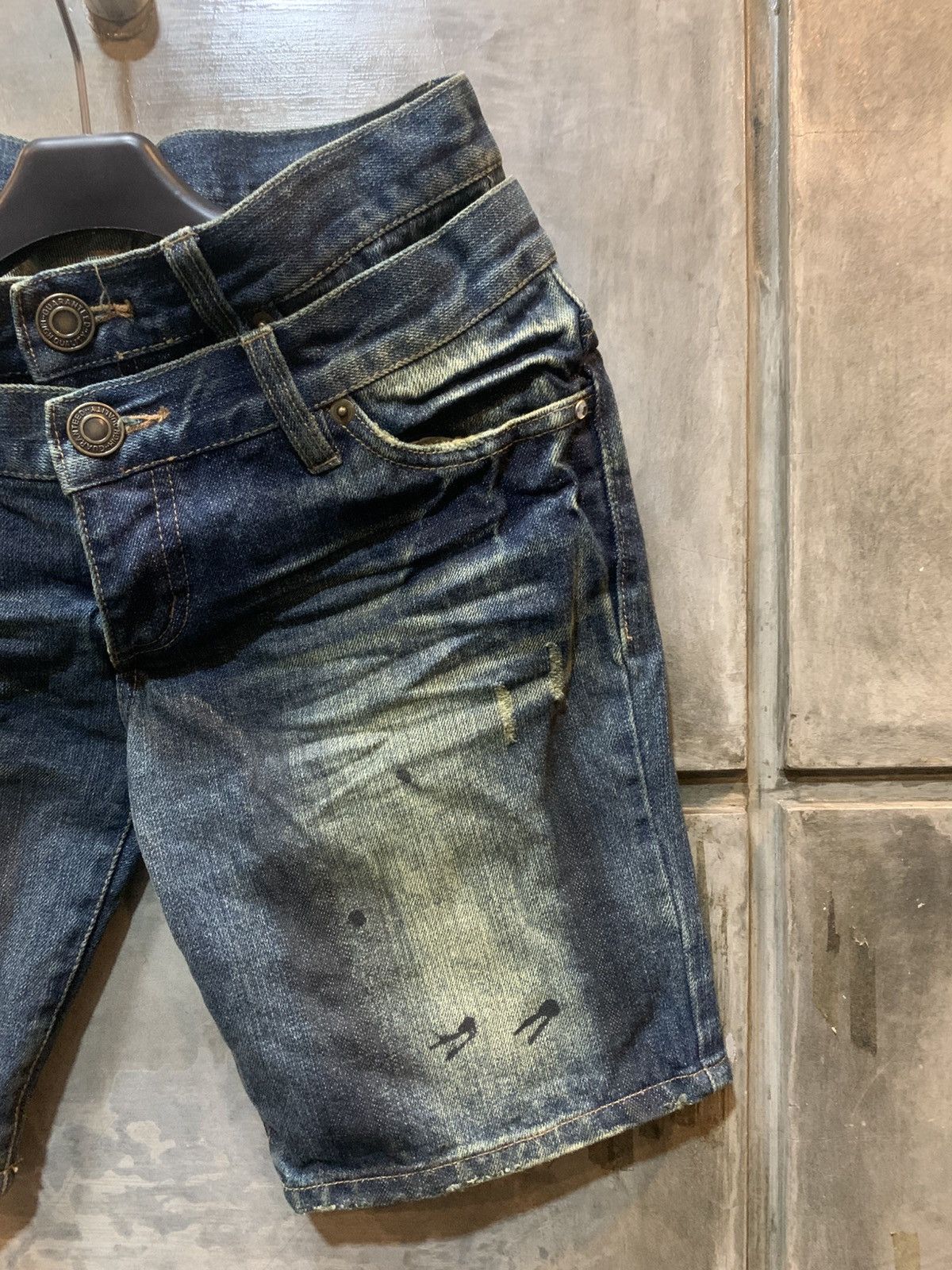 If Six Was Nine Clef De Sol Double Waist Mudwash Denim Size US 32 / EU 48 - 3 Thumbnail