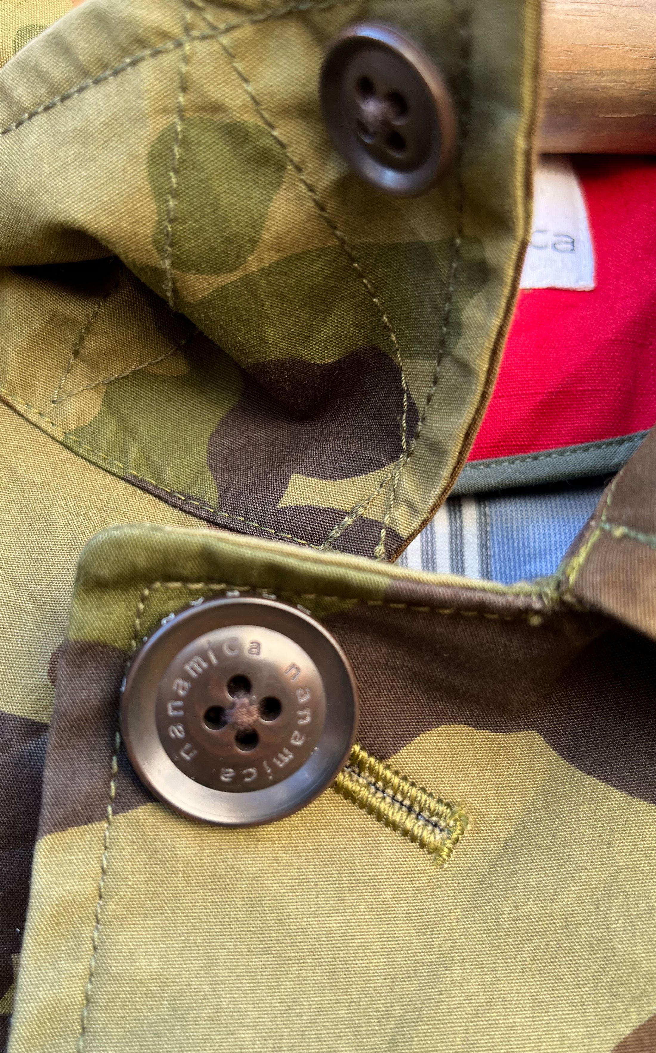 Goretex × Japanese Brand × Nanamica Nanamica Gore Tex Camouflage Army Coat Size US S / EU 44-46 / 1 - 3 Thumbnail