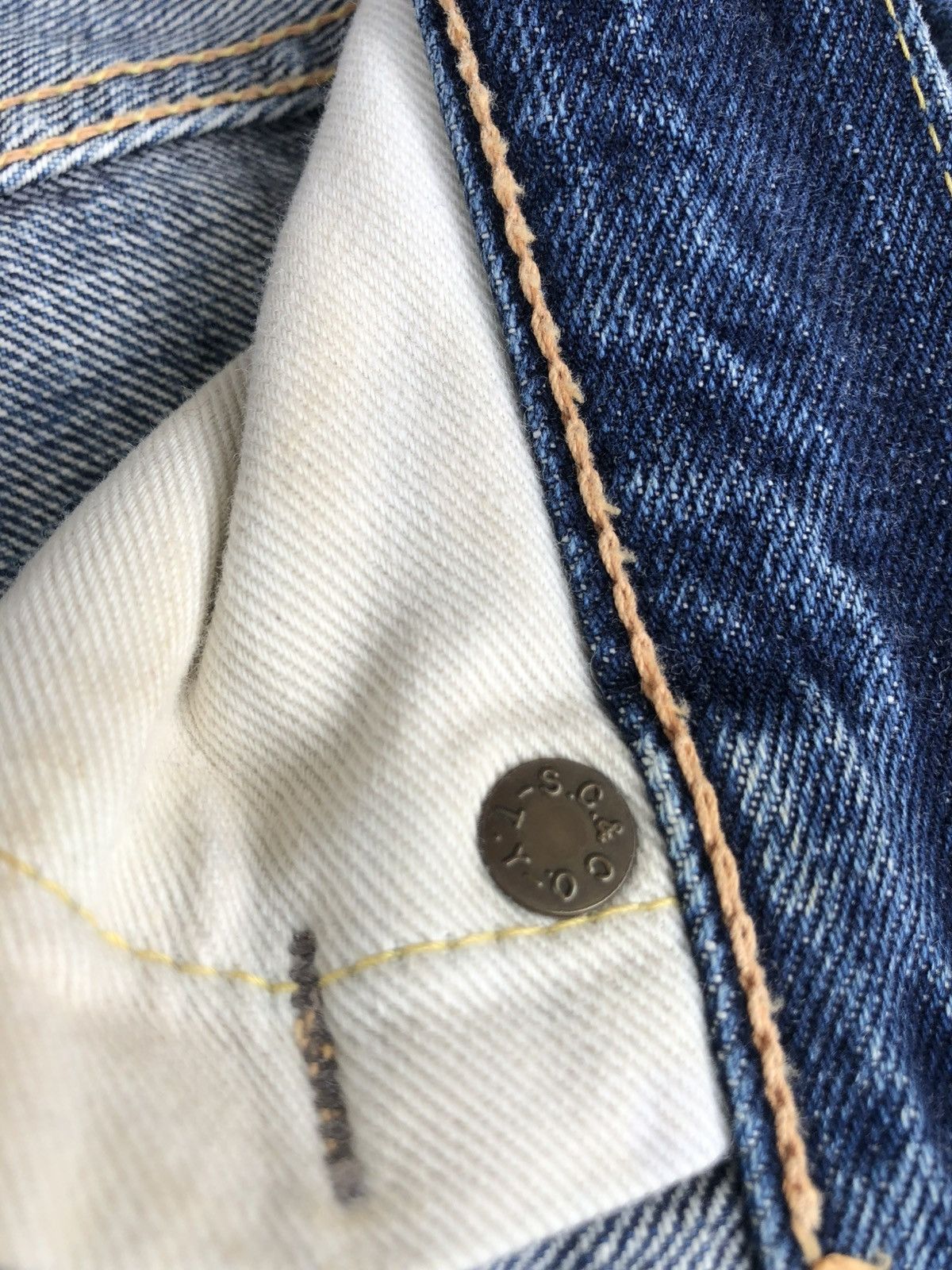 Sugar Cane Vintage Sugarcane 901 Star Distressed Jeans Selvedge Denim Size US 32 / EU 48 - 23 Thumbnail