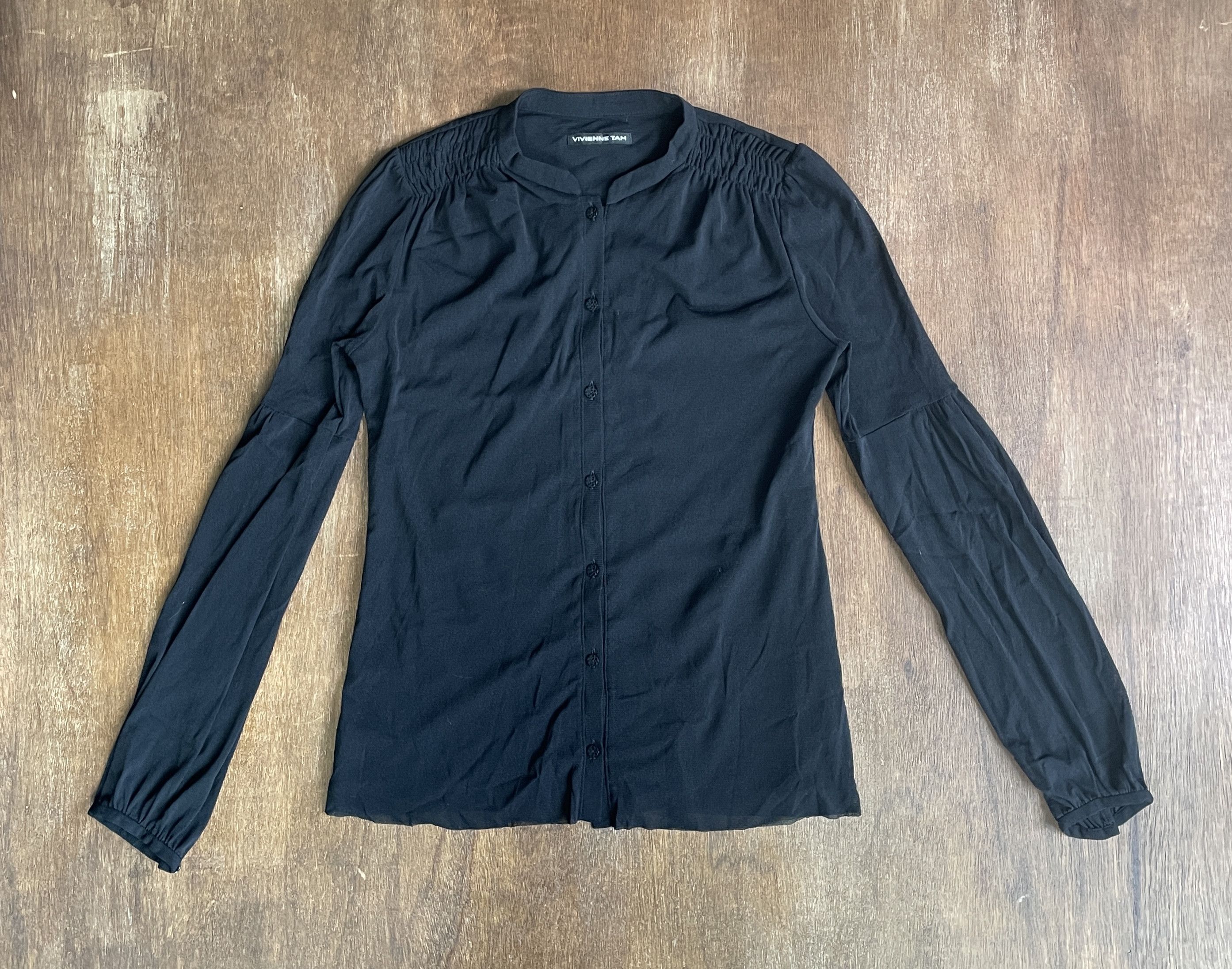 Vivienne Tam VIVIENNE TAM Shanghai Black Top Shirt Size S / US 4 / IT 40 - 1 Thumbnail