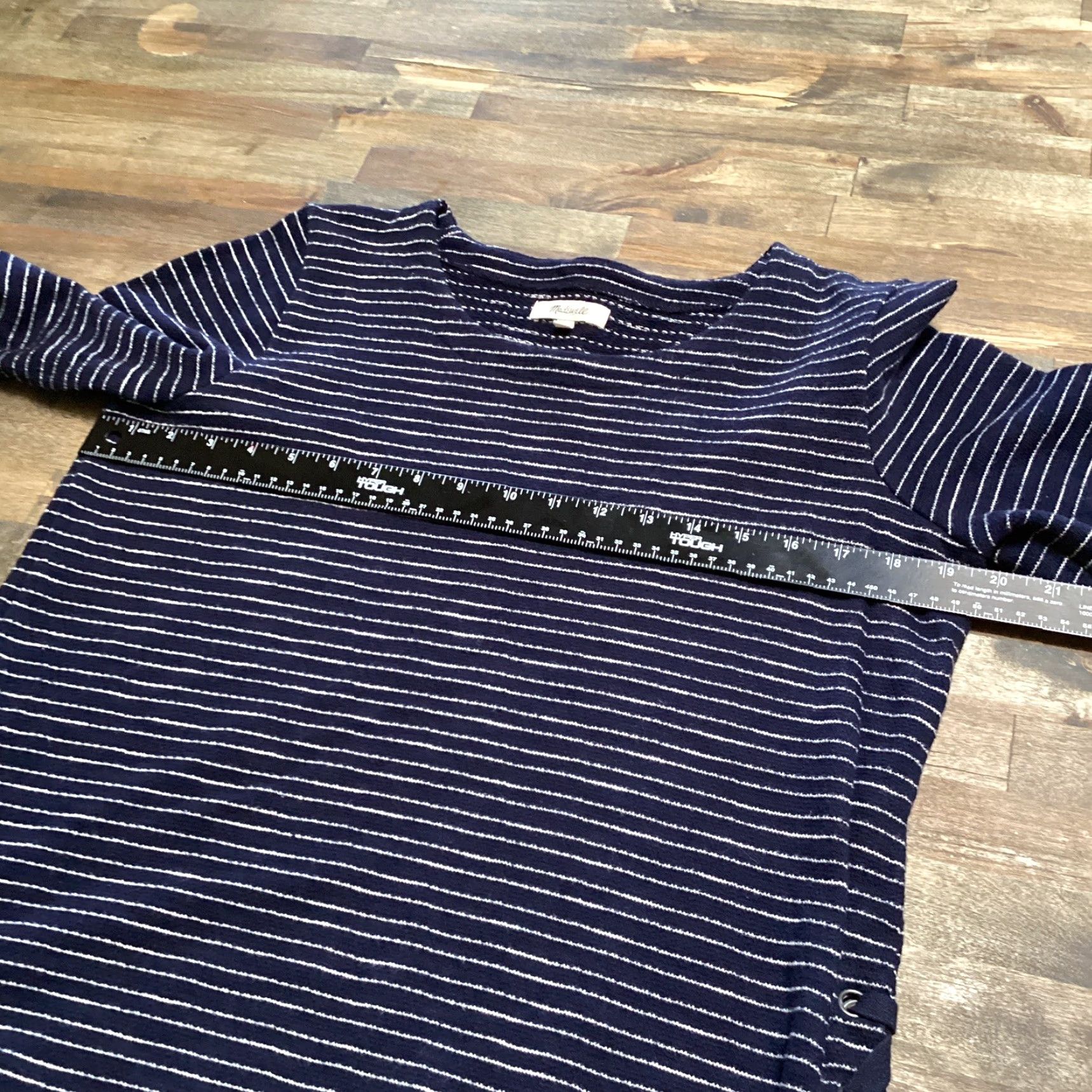 Madewell Madewell Sweater Women S Blue White Striped 3/4 Sleeve Cotton Side Tie Nautical Pullover Casual Beach Nautical Womens S Size S / US 4 / IT 40 - 4 Thumbnail