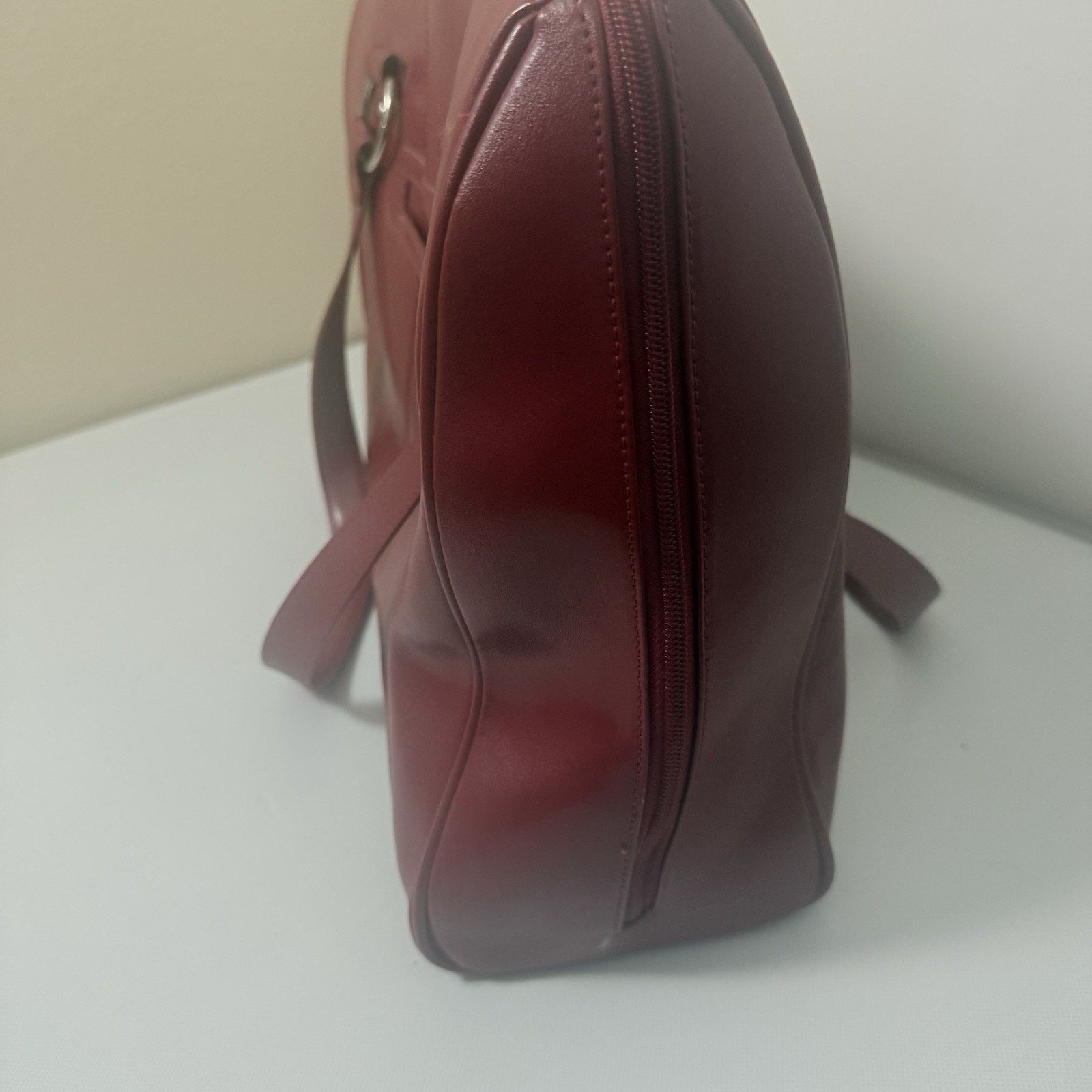Other Franklin Covey Leather Bag Red Expandable Briefcase Laptop Size ONE SIZE - 4 Thumbnail