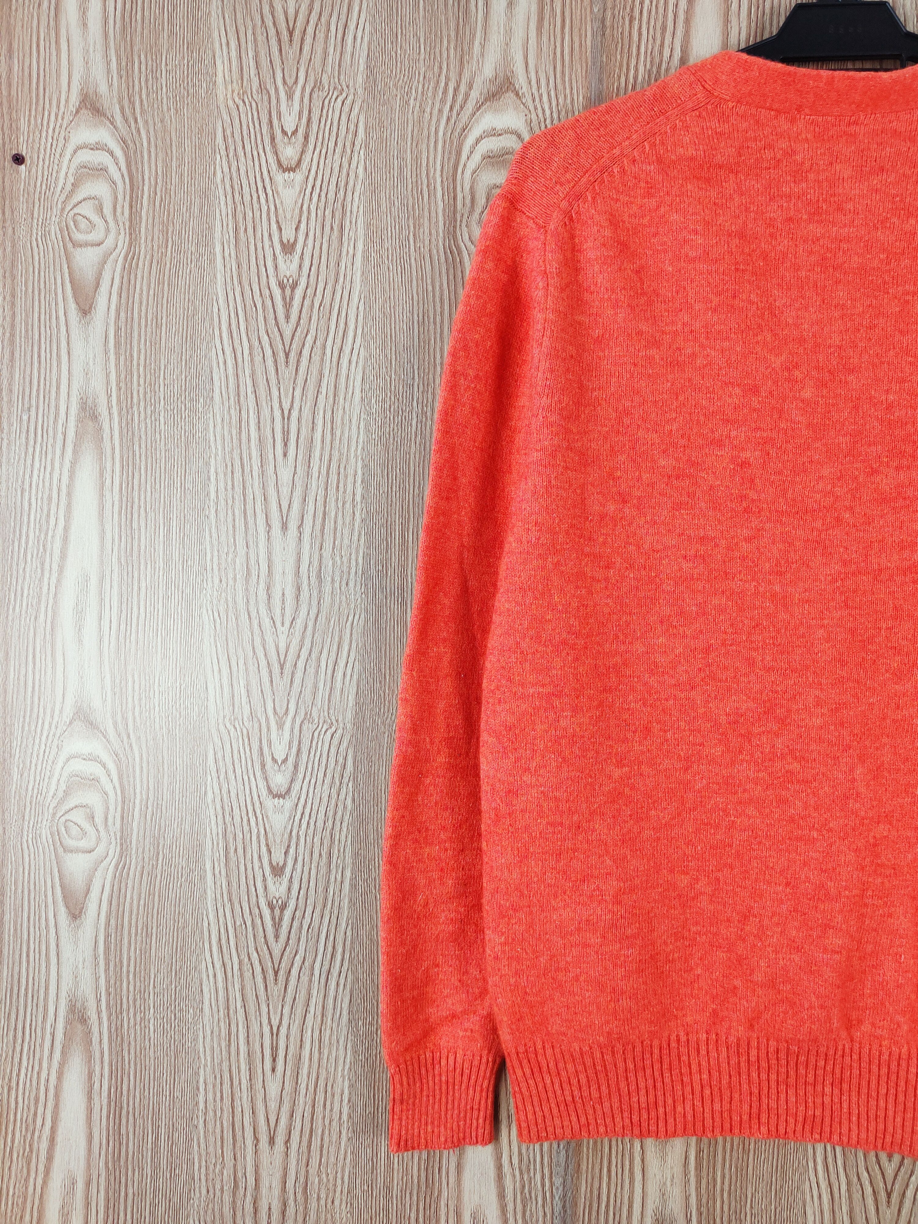 Homespun Knitwear × Japanese Brand Uniqlo Orange Knitwear Cardigan #W430 Size L / US 10 / IT 46 - 8 Thumbnail