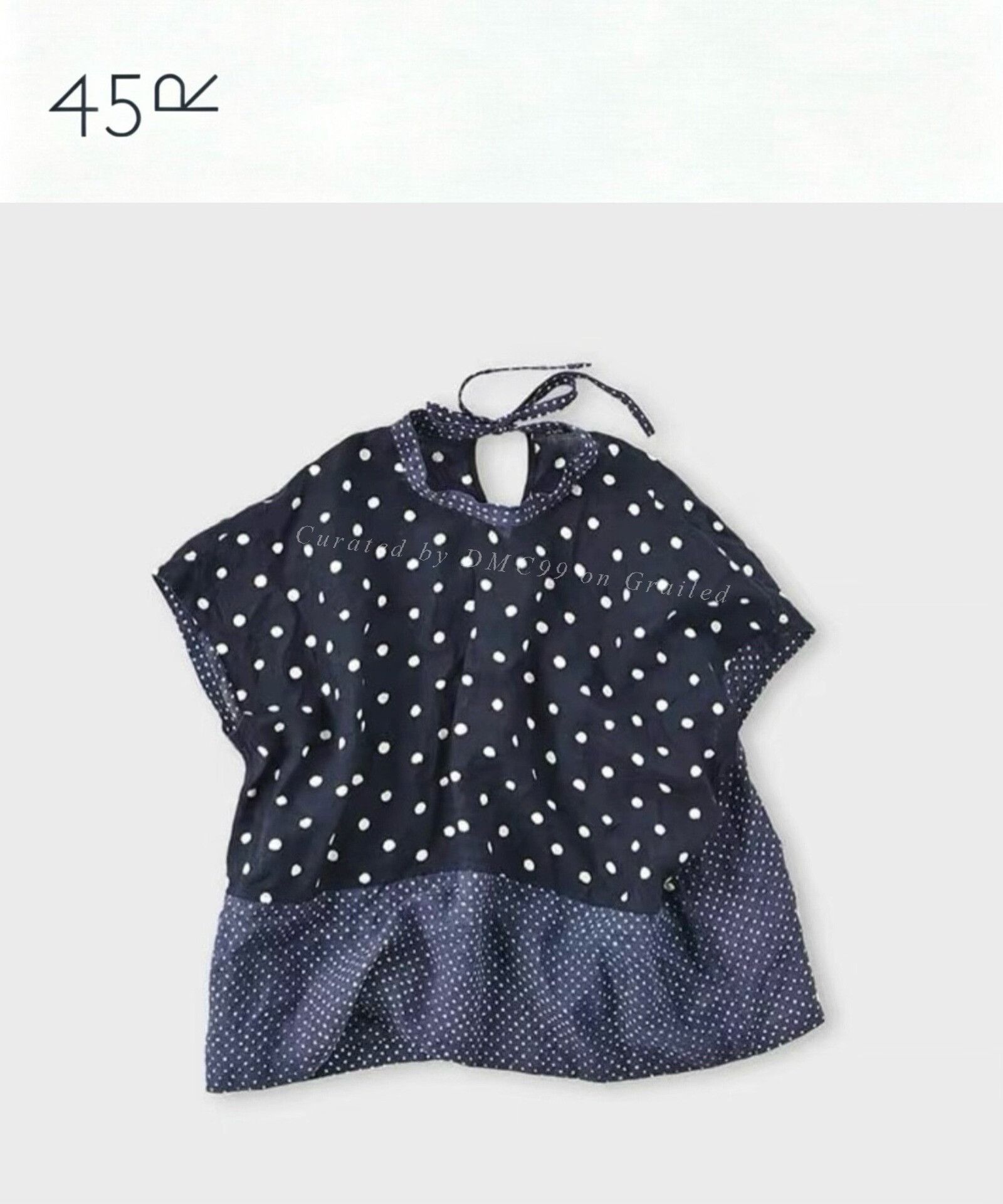 45rpm 45R Polka Dot Linen Top Size M / US 6-8 / IT 42-44 - 1 Thumbnail