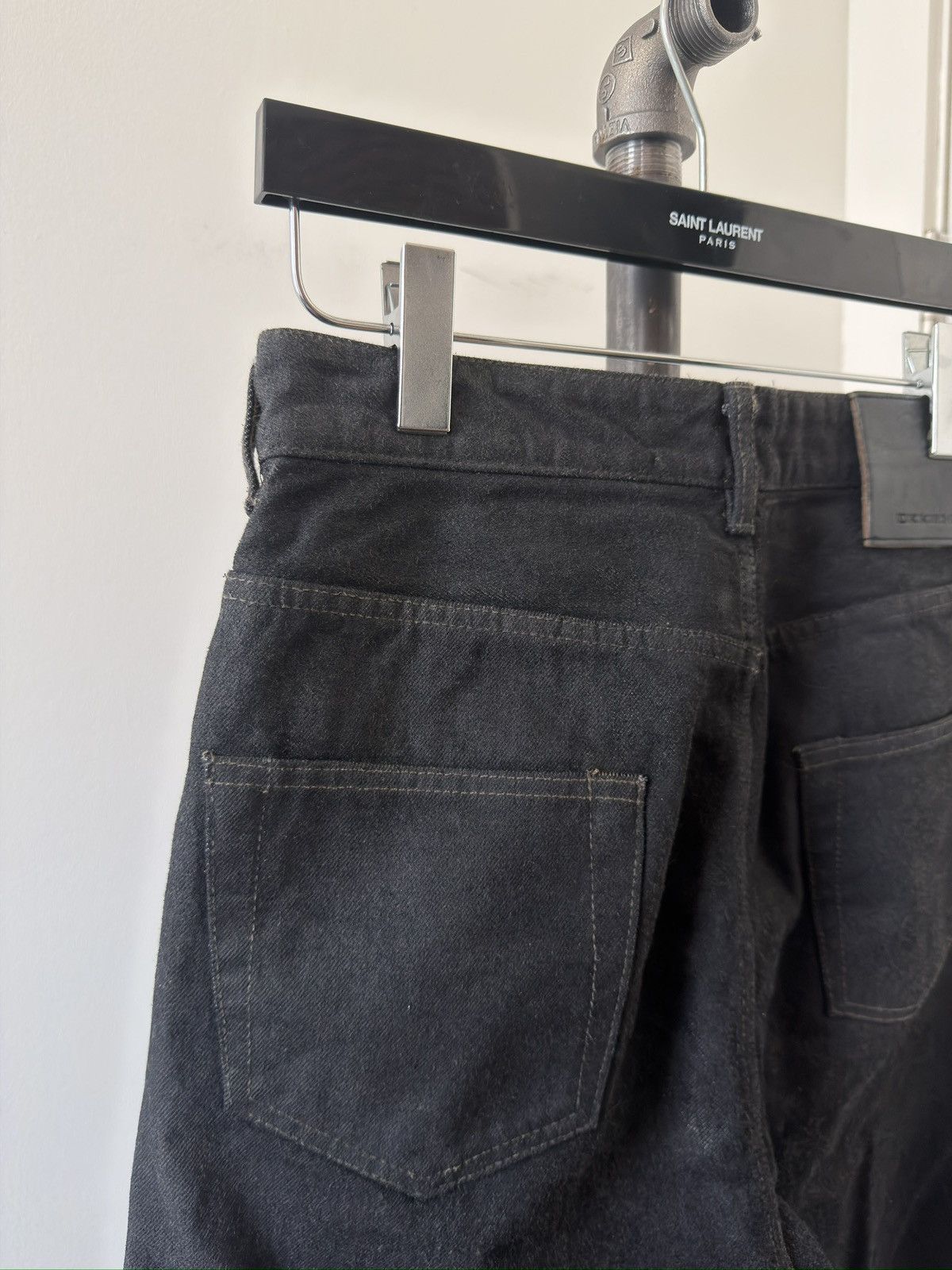 Rick Owens FW19 LARRY Waxed Collapse Cut Denim Size US 30 / EU 46 - 3 Thumbnail