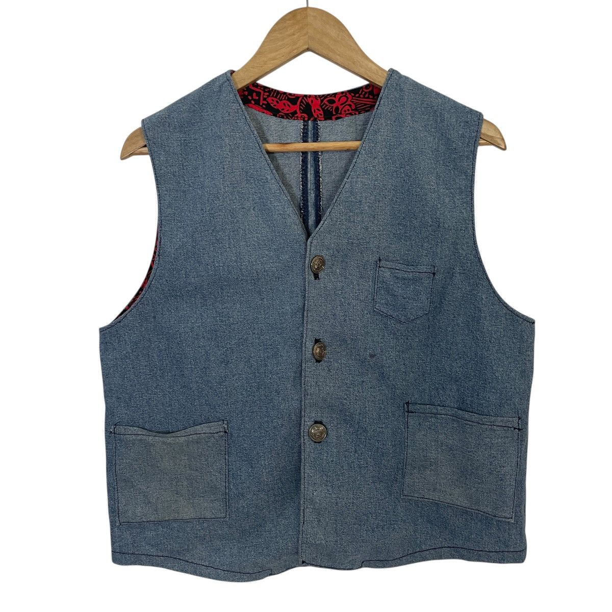 Japanese Brand Vintage Japanese Designer Denim Vest Size US M / EU 48-50 / 2 - 1 Thumbnail