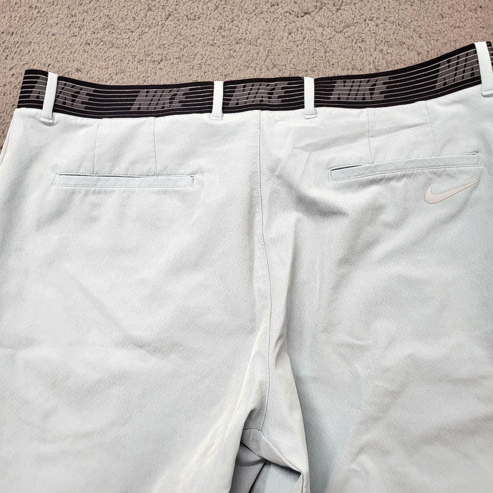 Nike Nike Golf Tour Performance Shorts Men's 38 Pale Blue Stretch Breathable Fun Regular Flat Front Logo Pockets Knit's Nike Brand Sports Golf Performance Size US 38 / EU 54 - 3 Thumbnail