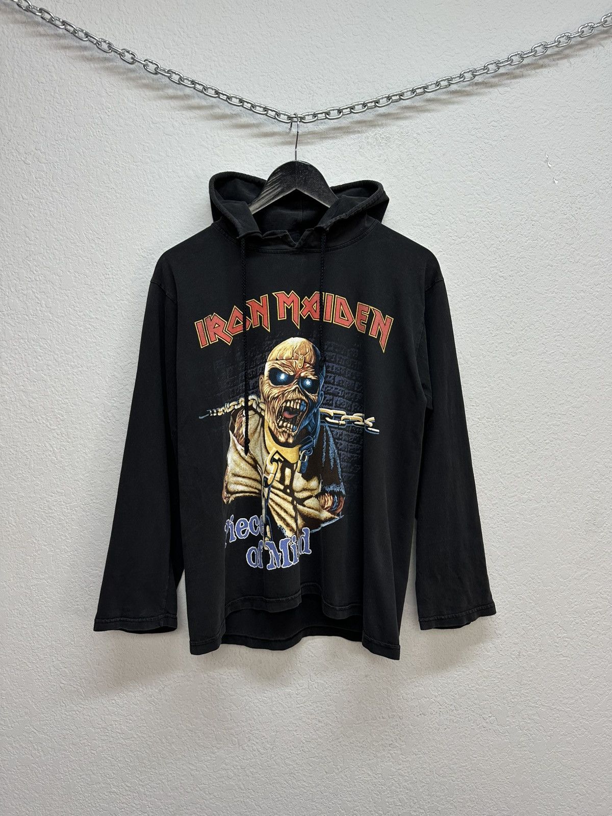 Band Tees Vintage Iron Maiden Big Logo Hoodie 90s Piece of Mind Size US S / EU 44-46 / 1 - 4 Thumbnail