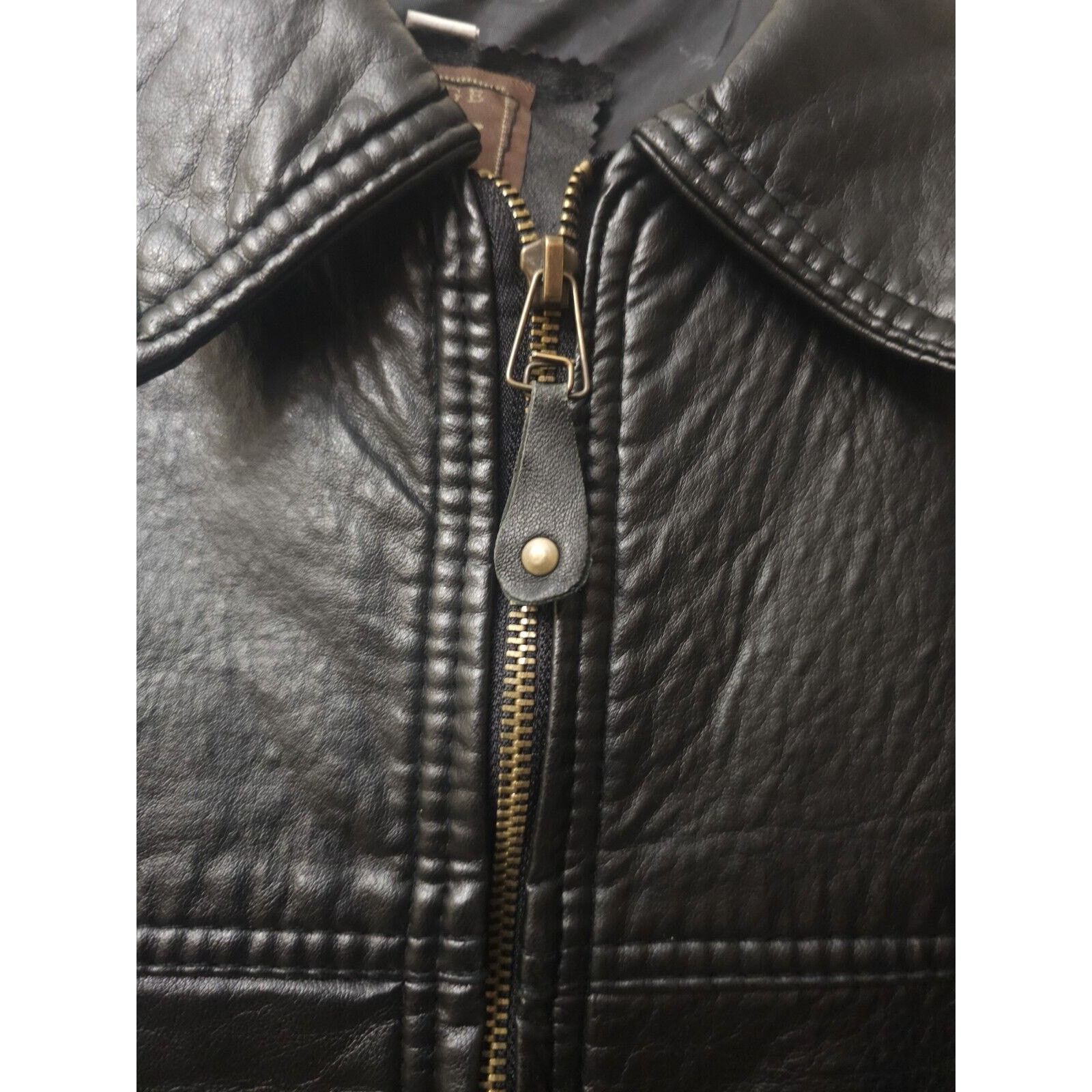 Vintage Reportage RGA Italian Leather Moto Rider Jacket Bomber Size US M / EU 48-50 / 2 - 3 Thumbnail