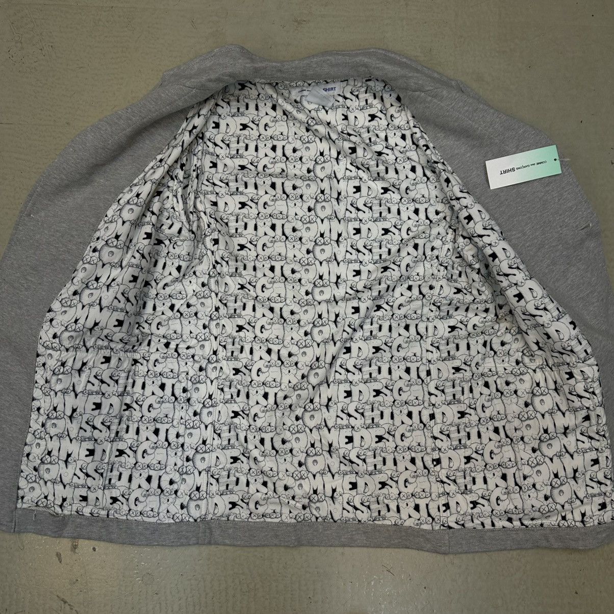 Comme des Garcons × Kaws COMME DES GARÇONS SHIRT X KAWS BLAZER GREY LOGO ( ‼️SAMPLE‼️ ) Size 38L - 8 Thumbnail