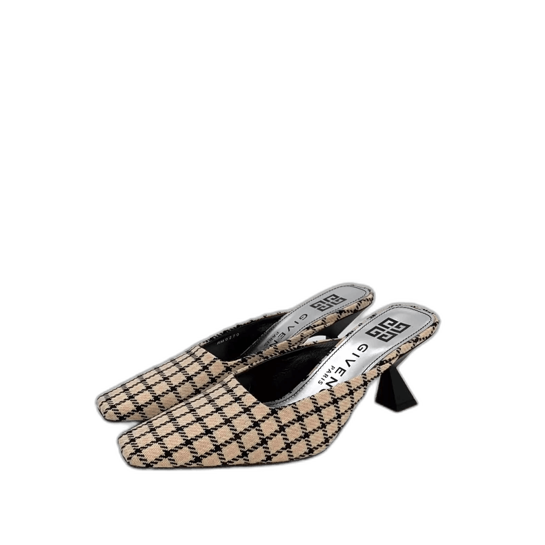 Givenchy Givenchy Checkered Heeled Shoes in Beige Size US 6 / IT 36 - 1 Thumbnail