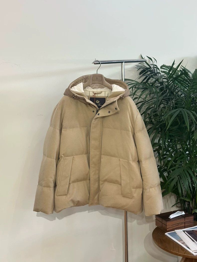 Loro Piana LORO PIANA Zippered cashmere down jacket Size L / US 10 / IT 46 - 1 Thumbnail