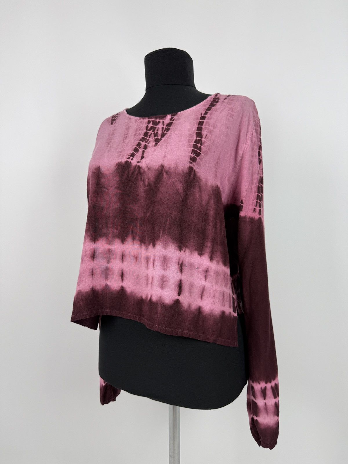 Vintage Y2K Vintage Bäres Viscose Pink Tye Die Cropped Long Sleeve Size M / US 6-8 / IT 42-44 - 1 Thumbnail