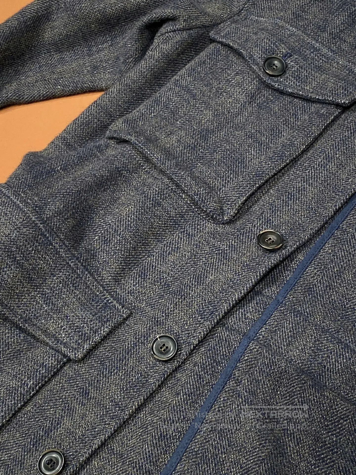 HANSEN Garments HANSEN Gray Wave Pattern Hunting Jacket. Size US M / EU 48-50 / 2 - 7 Thumbnail