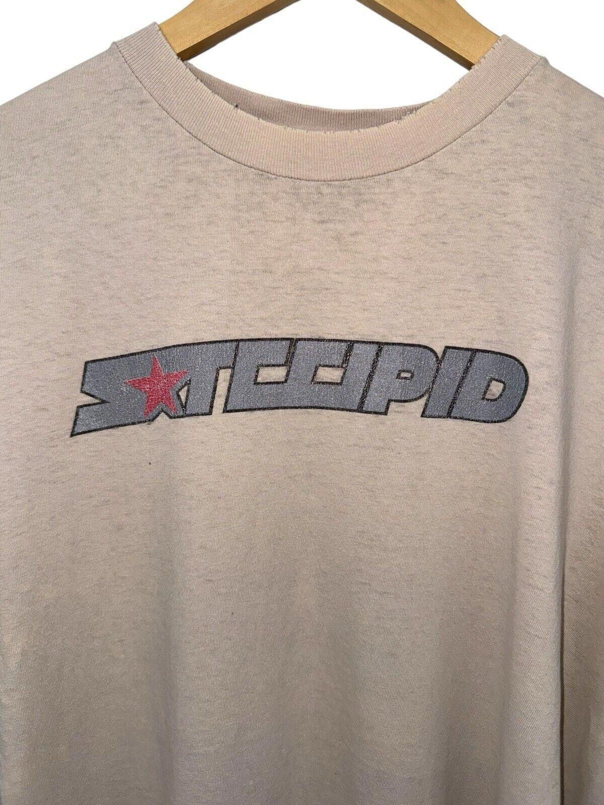Designer Vintage 90s Stoopid Skateboarding USA Distressed Shirt L Size US L / EU 52-54 / 3 - 2 Thumbnail