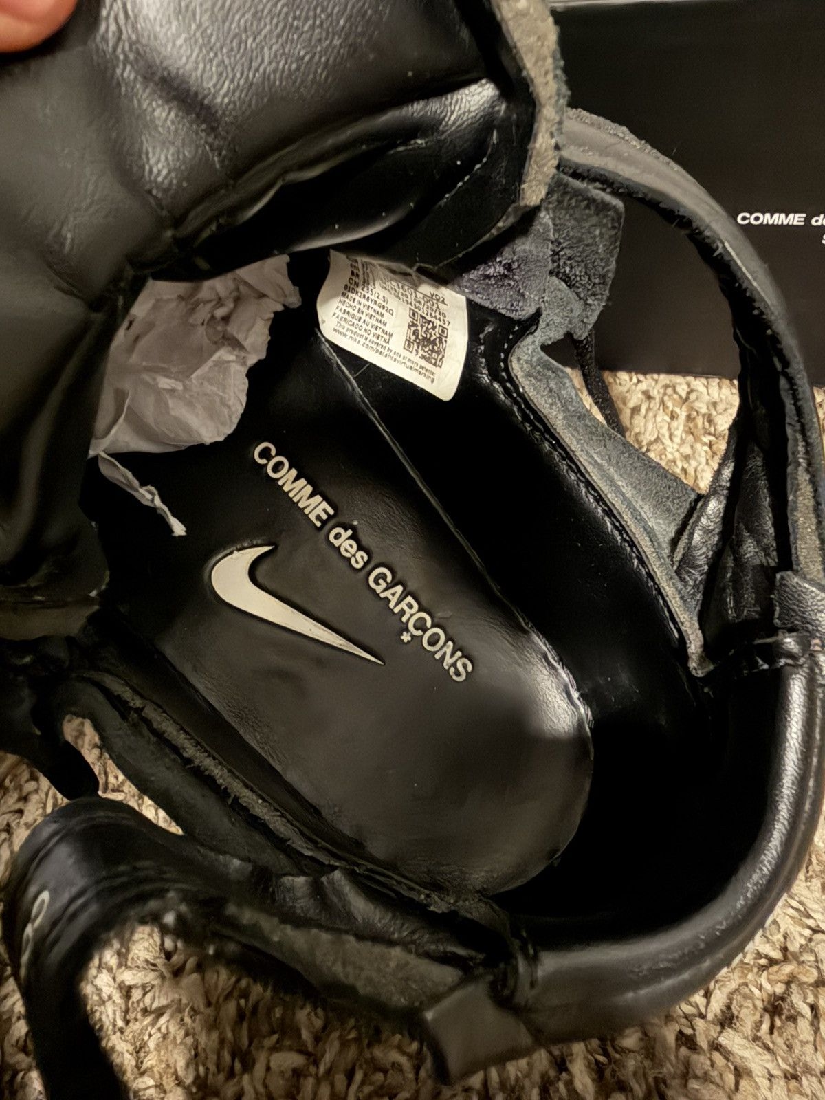Comme des Garcons Homme Plus × Nike Nike Air Force 1 Mid Comme des Garcons Black Size US 5 / EU 37 - 5 Thumbnail