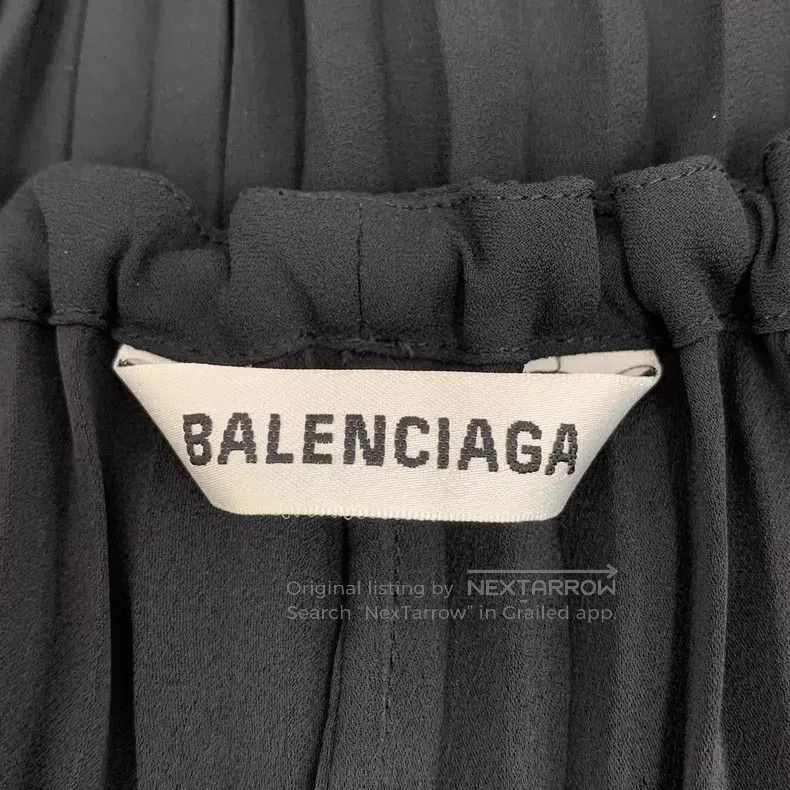 Balenciaga Balenciaga Black drawstring pleated half skirt Size 37" - 5 Thumbnail