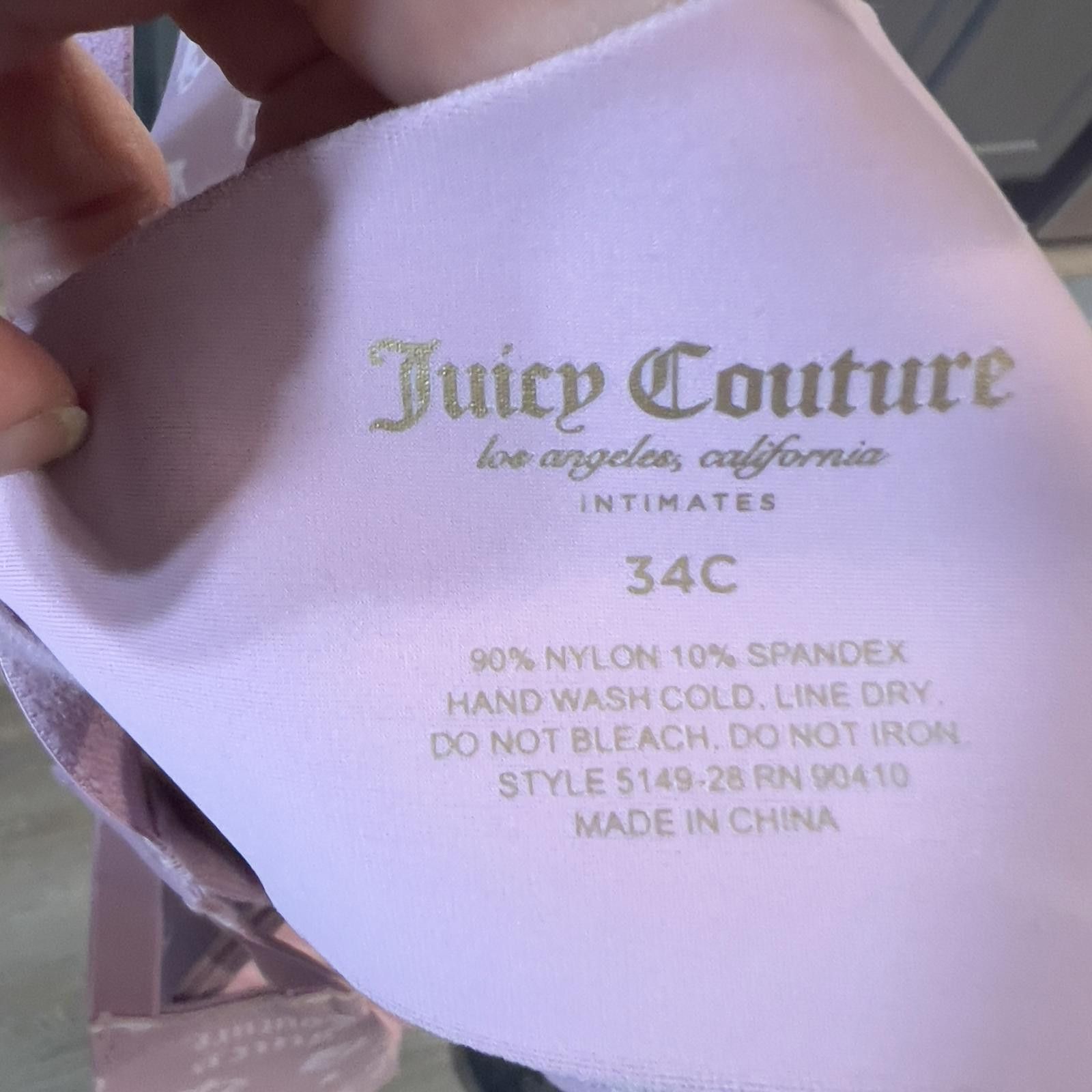 Juicy Couture NWT Juicy Couture Pink Logo Print Bra Size ONE SIZE - 4 Thumbnail