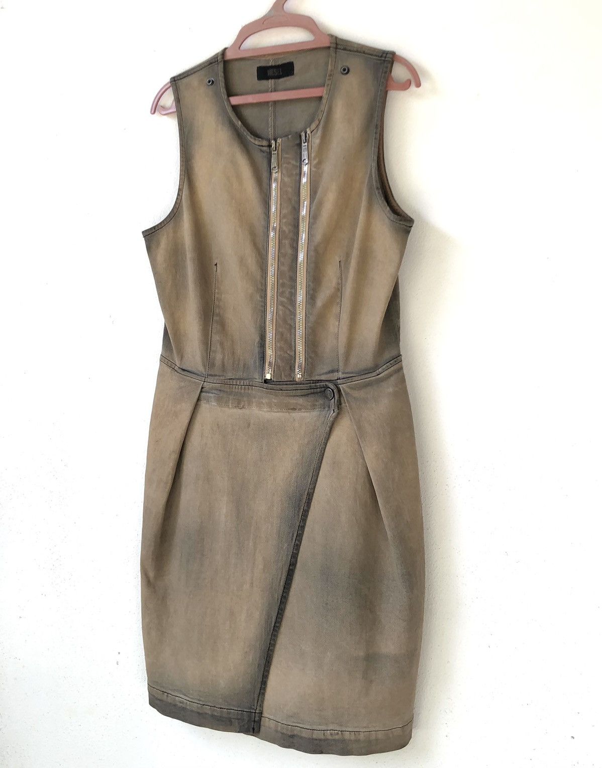 Diesel DIESEL Black Label Distressed Denim Dress Size M / US 6-8 / IT 42-44 - 12 Thumbnail