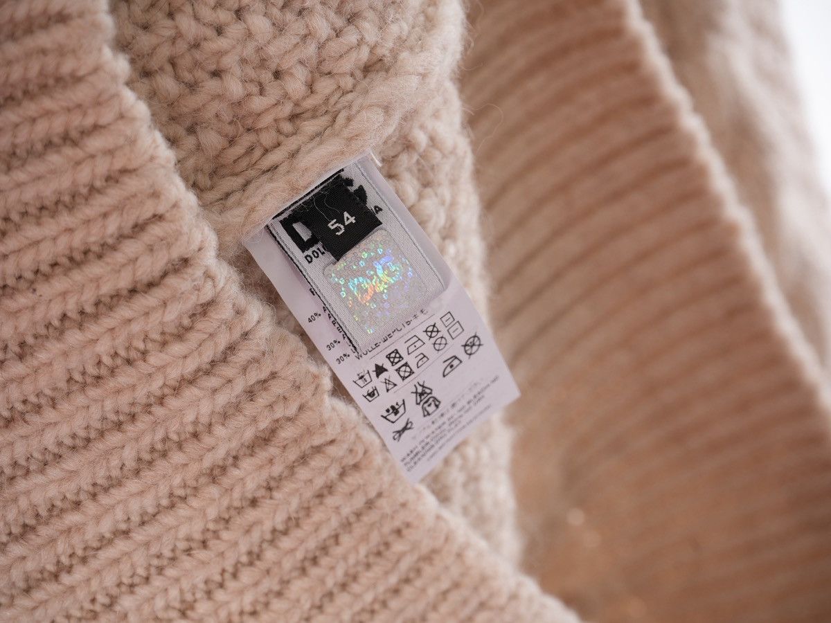 Dolce & Gabbana DOLCE & GABBANA Heavy Knitted Wool Beige Cable Sweater Size US L / EU 52-54 / 3 - 4 Thumbnail