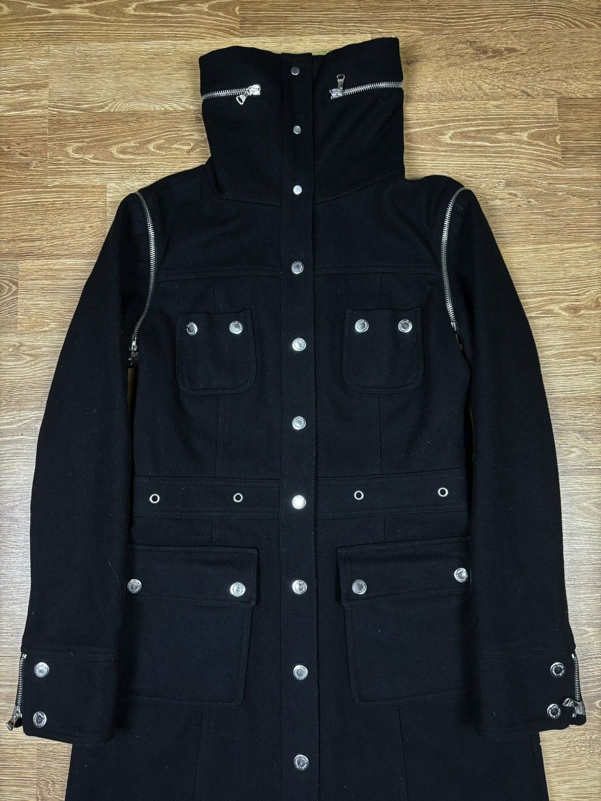 Dolce & Gabbana Dolce & Gabbana Studded Woolen Coat with Detachable Sleeves Size M / US 6-8 / IT 42-44 - 6 Thumbnail