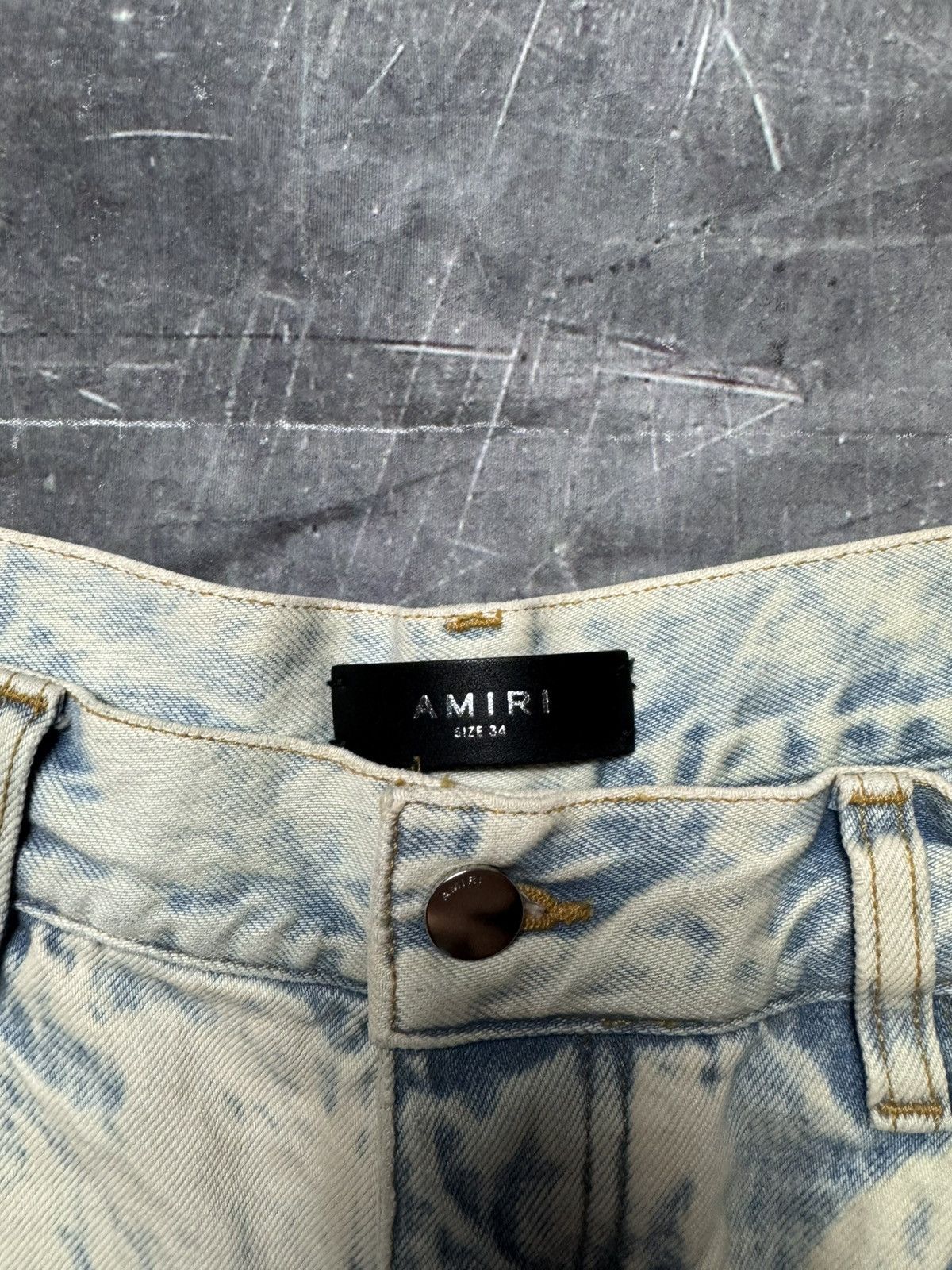 Amiri Amiri Shotgun Bleached Distressed Straight Fit Jeans Size US 34 / EU 50 - 12 Thumbnail