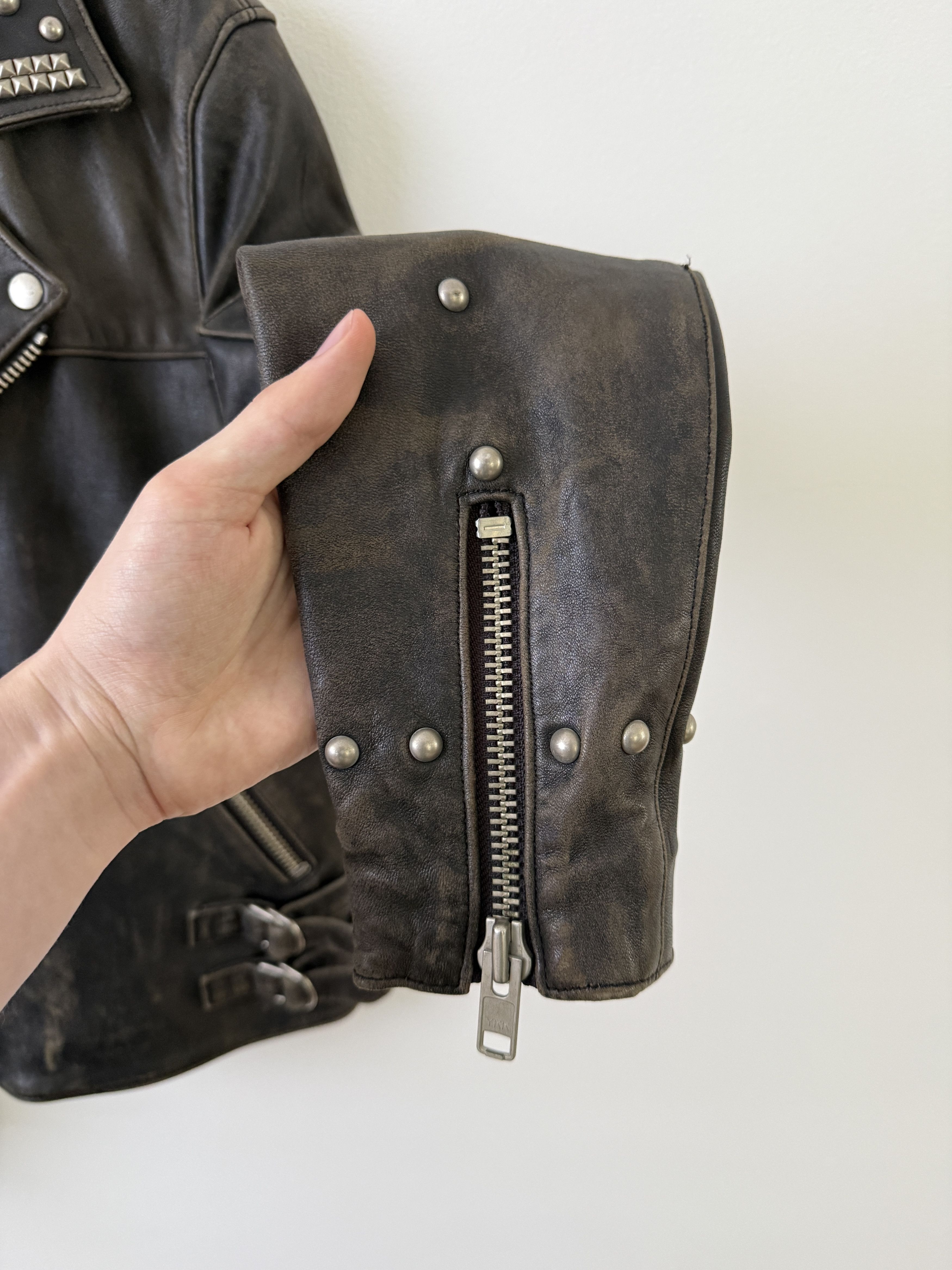 Blackmeans Lab Rat Studded Leather Punk Biker Moto Jacket Size US M / EU 48-50 / 2 - 13 Thumbnail