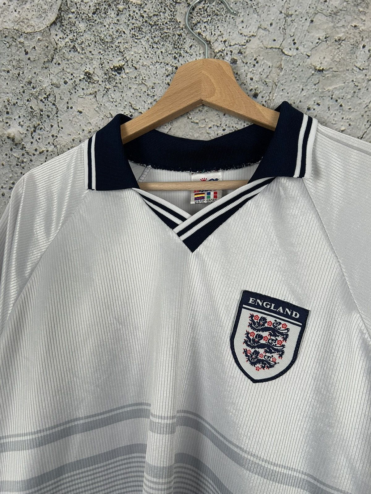 Vintage Vintage Soccer Jersey England World Cup Retro Hype 90s Size US L / EU 52-54 / 3 - 3 Thumbnail