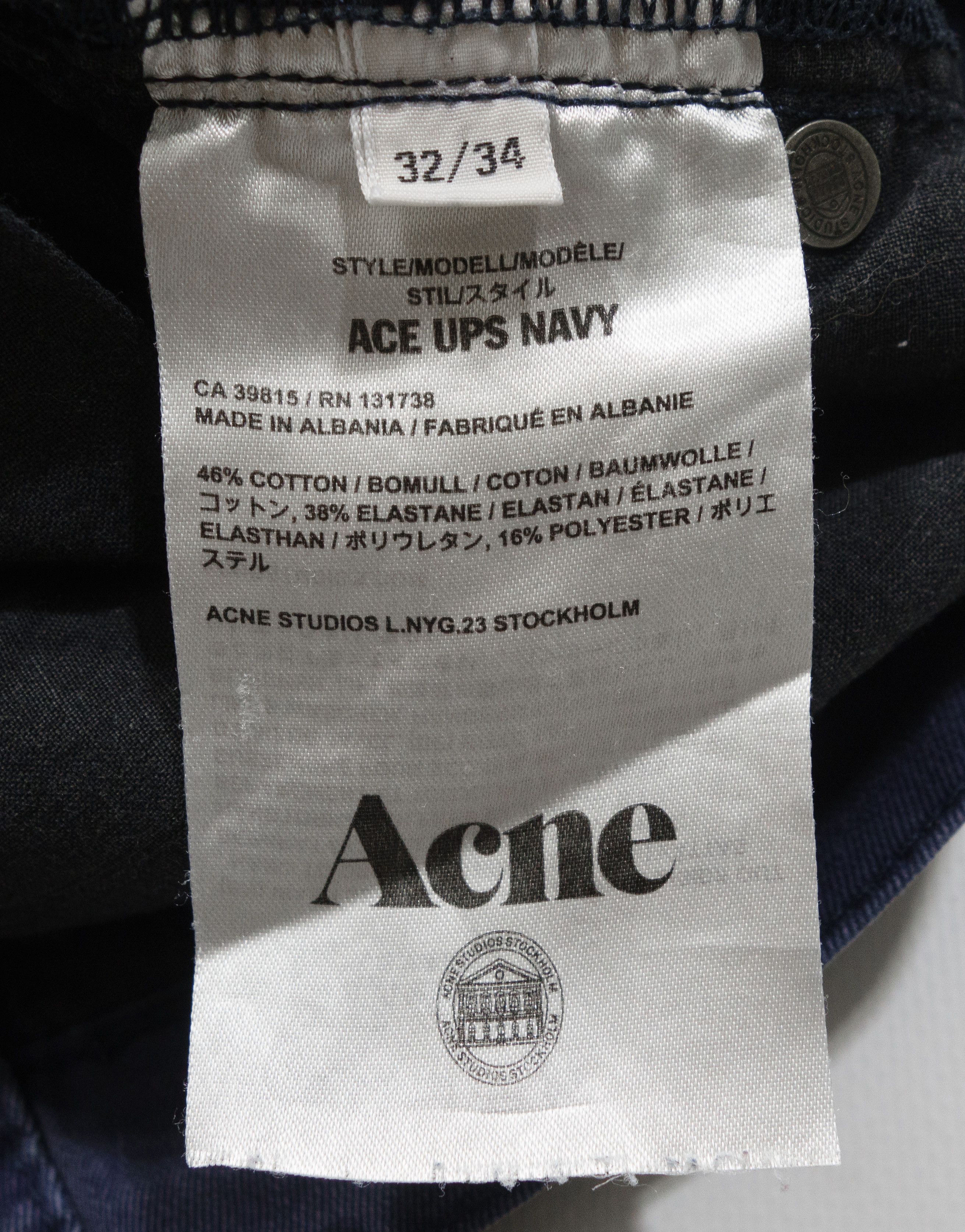Acne Studios Ace Ups Navy Pants Size US 32 / EU 48 - 9 Thumbnail