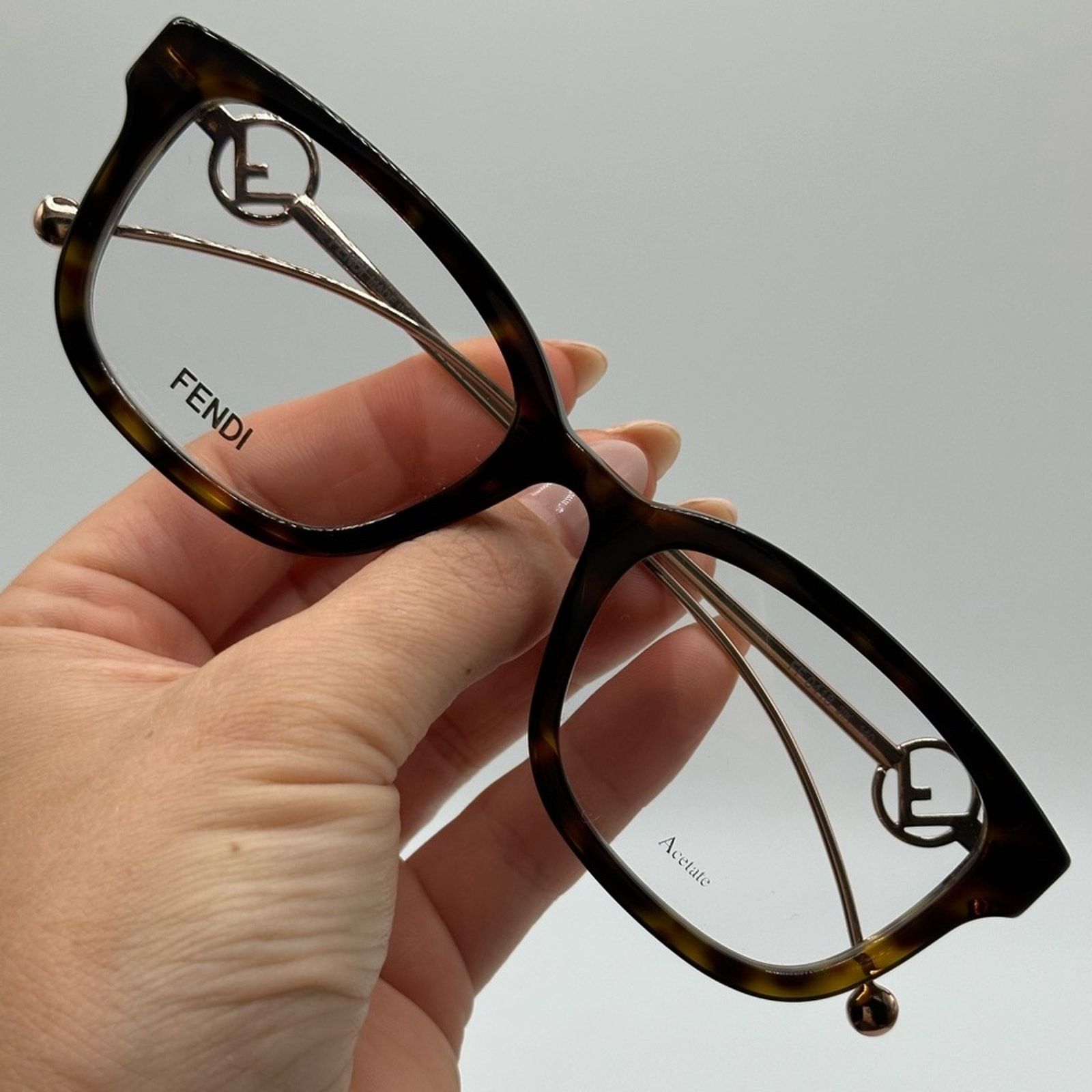 Fendi BRAND NEW FENDI FF0418 02IK 00 Havana Unisex Eyeglasses Size ONE SIZE - 6 Thumbnail