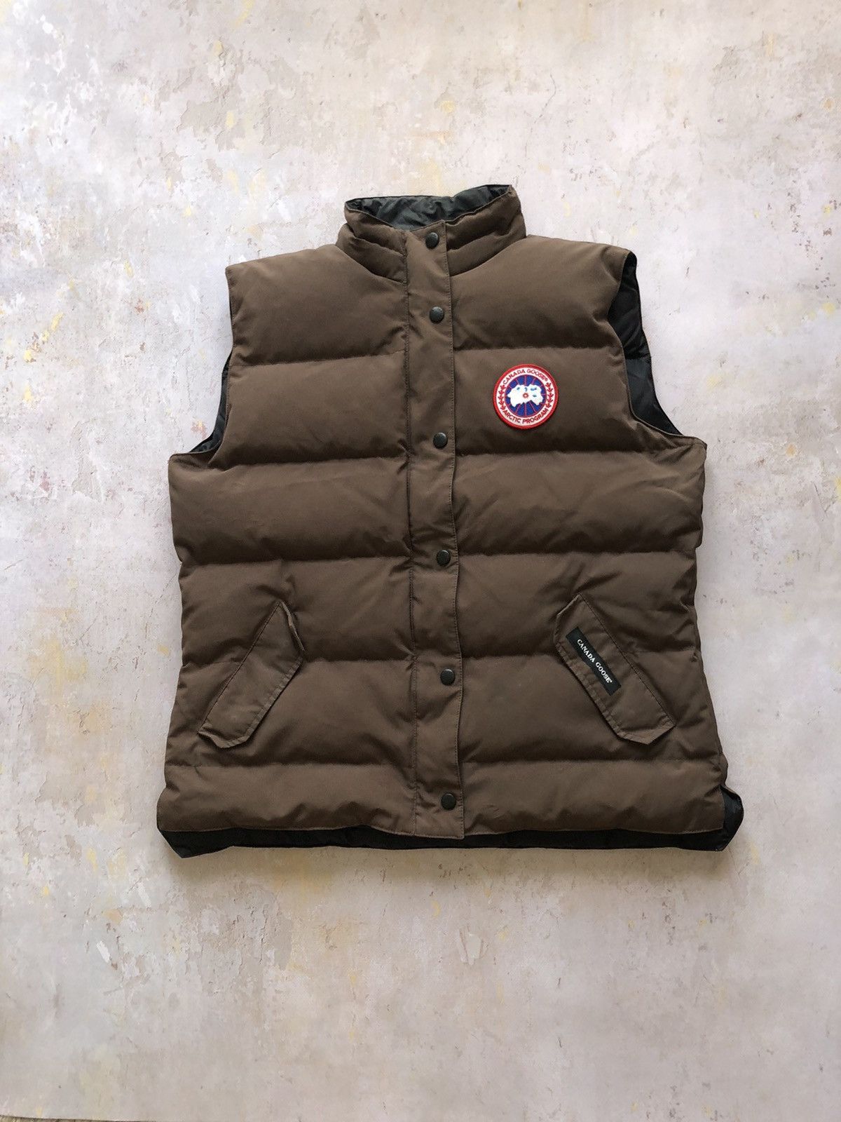 image of Canada Goose Vest Outdoor Streetwear Hype Drill Vintage in Brown, Men's (Size XL)