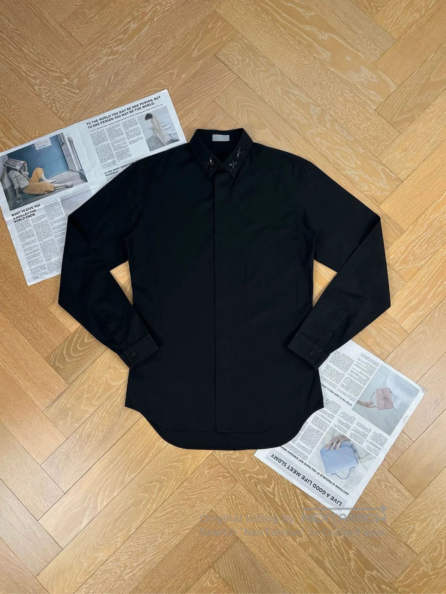 Dior Dior Homme Embroidered Bee Dress Shirt. Size US XS / EU 42 / 0 - 1 Thumbnail