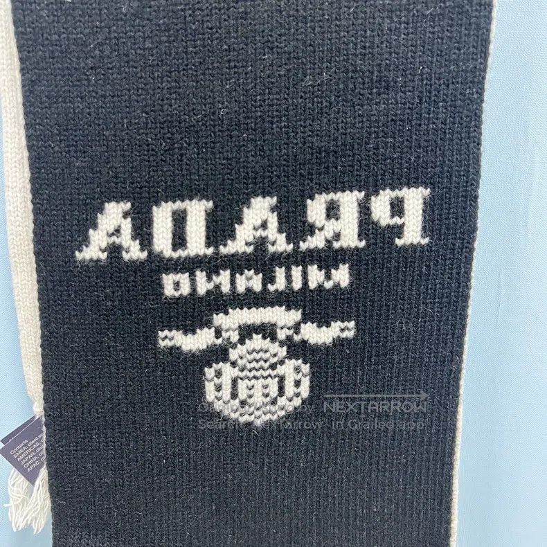 Prada Prada Double-sided useable logo letter velvet scarf Size ONE SIZE - 3 Thumbnail