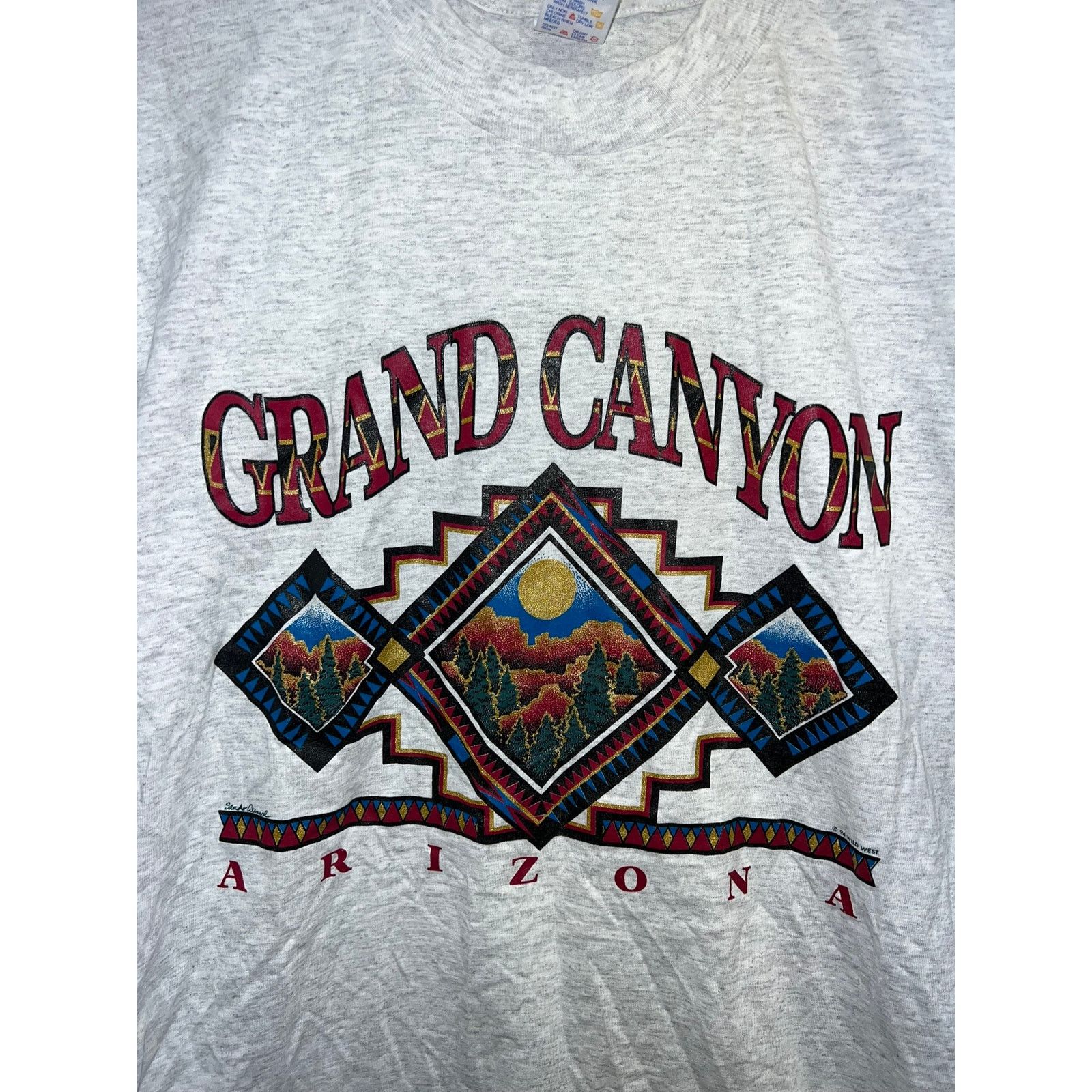 Jerzees Vintage Test Print Shirt Grand Canyon Teton Moose 90s Large Size US L / EU 52-54 / 3 - 2 Thumbnail