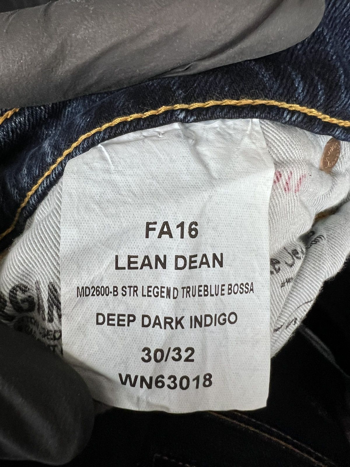 Designer × Nudie Jeans 🔴 DSWT SAMPLE Nudie jeans Lean Dean Deep Dark Indigo Size US 30 / EU 46 - 14 Thumbnail