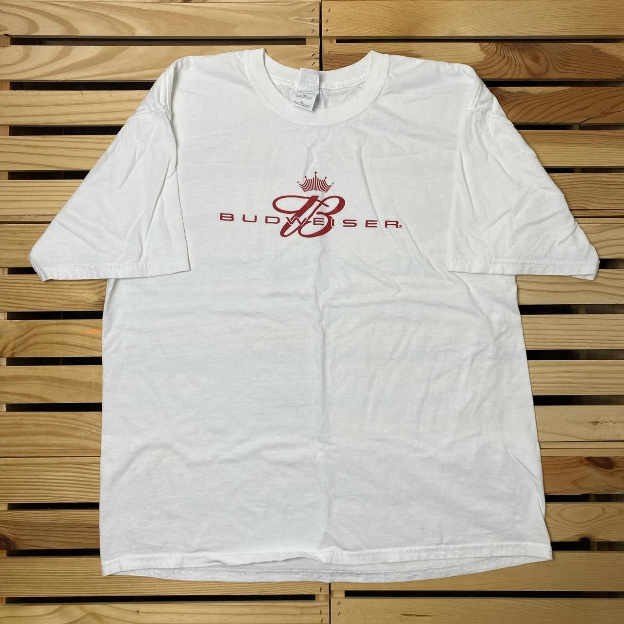 Gildan Vintage Budweiser White Beer Promo Tee Size XL Size US XL / EU 56 / 4 - 1 Thumbnail