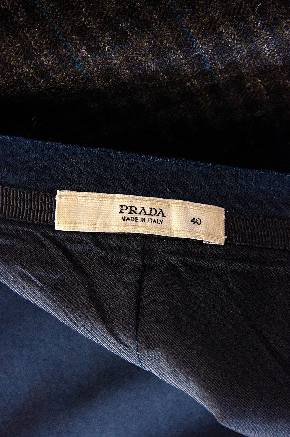 Prada Prada Checked Wool Midi Skirt Brown Grey Size IT40 Size 27" / US 4 / IT 40 - 6 Thumbnail