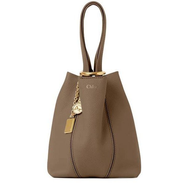Chloe Chloe Small Spin Flannel Gray Grained Leather Tote Handbag N Size ONE SIZE - 1 Thumbnail