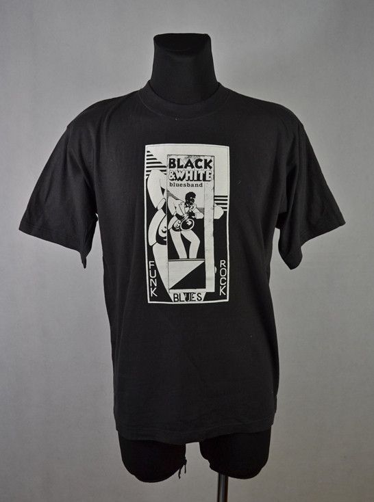 Band Tees × Vintage Vintage Black & White Blues Band tee L Size US L / EU 52-54 / 3 - 1 Thumbnail