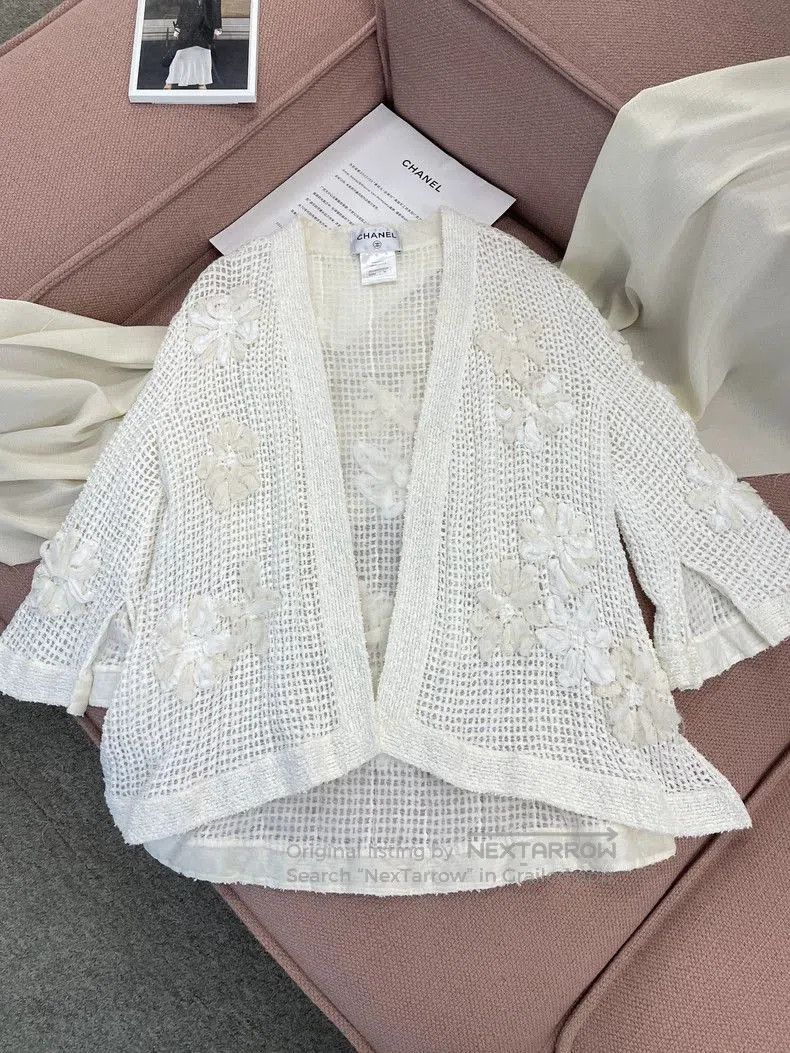 Chanel Camellia Open Cardigan.