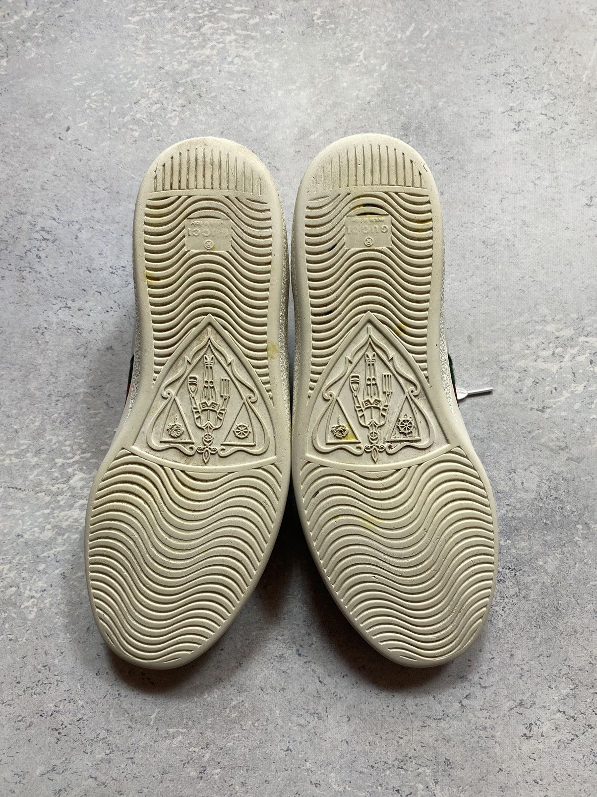 Gucci Gucci Ace Snake White Leather Shoes Trainers UK11 US11.5 Size US 11.5 / EU 44-45 - 5 Thumbnail