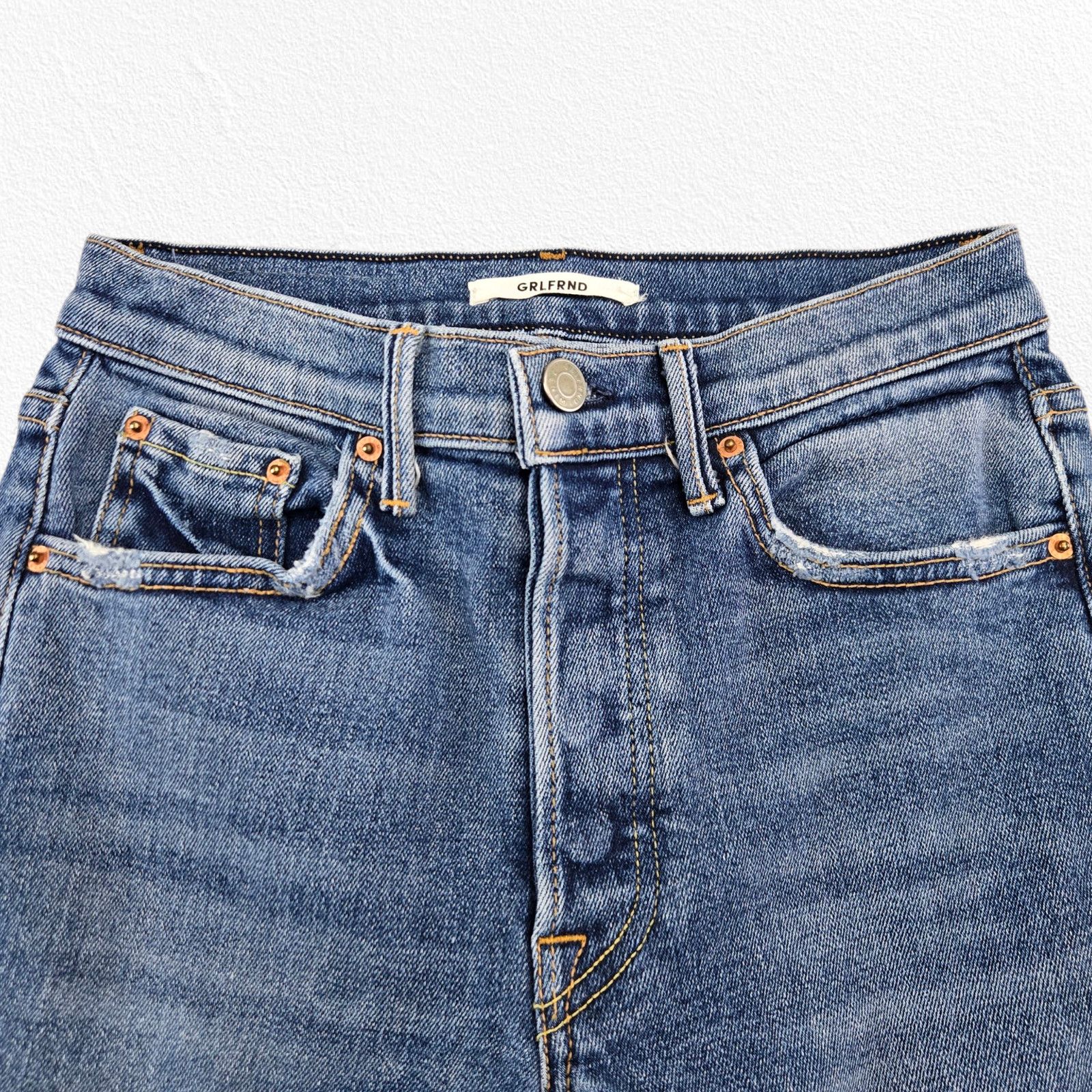 GRLFRND GRLFRND Karolina High-Rise Straight Jeans Size 25 Size 25" / US 0 / IT 36 - 4 Thumbnail
