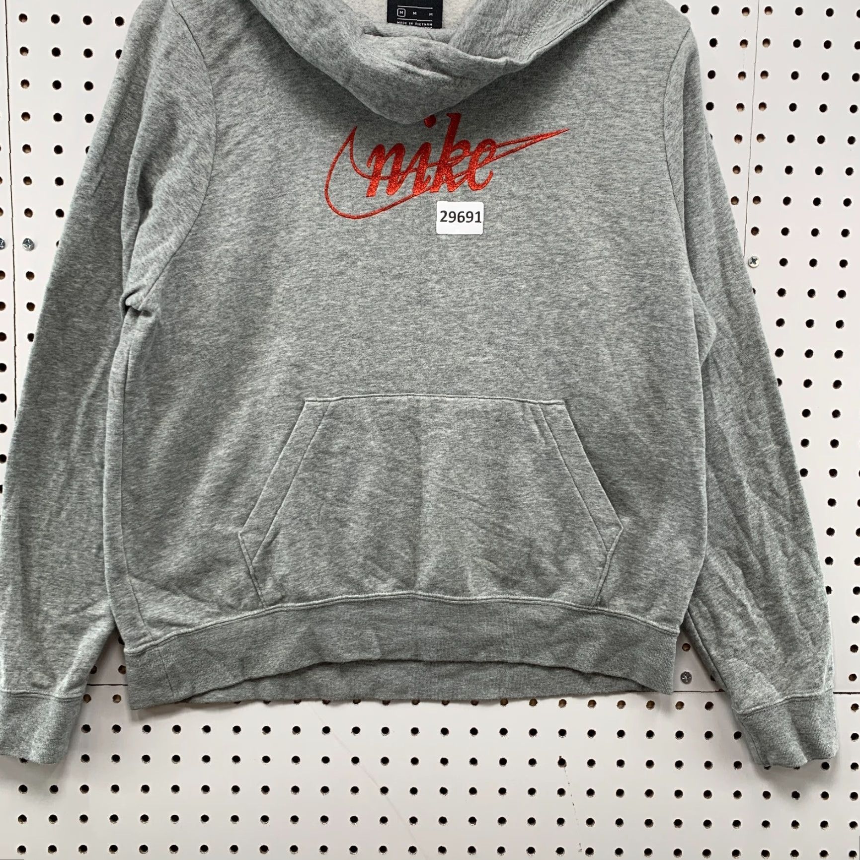 Nike Nike Hoodie Womens Medium Gray Red Swoosh Cowl Neck Hooded Sweatshirt 23x23 Size M / US 6-8 / IT 42-44 - 6 Thumbnail