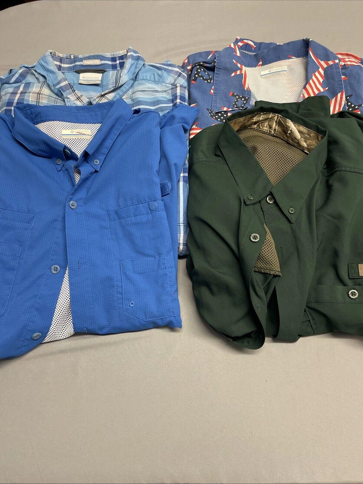 Columbia Lot of 4 Columbia Shirts XL 3 Short Sleeve 1 Long Sleeve Size US XL / EU 56 / 4 - 1 Thumbnail