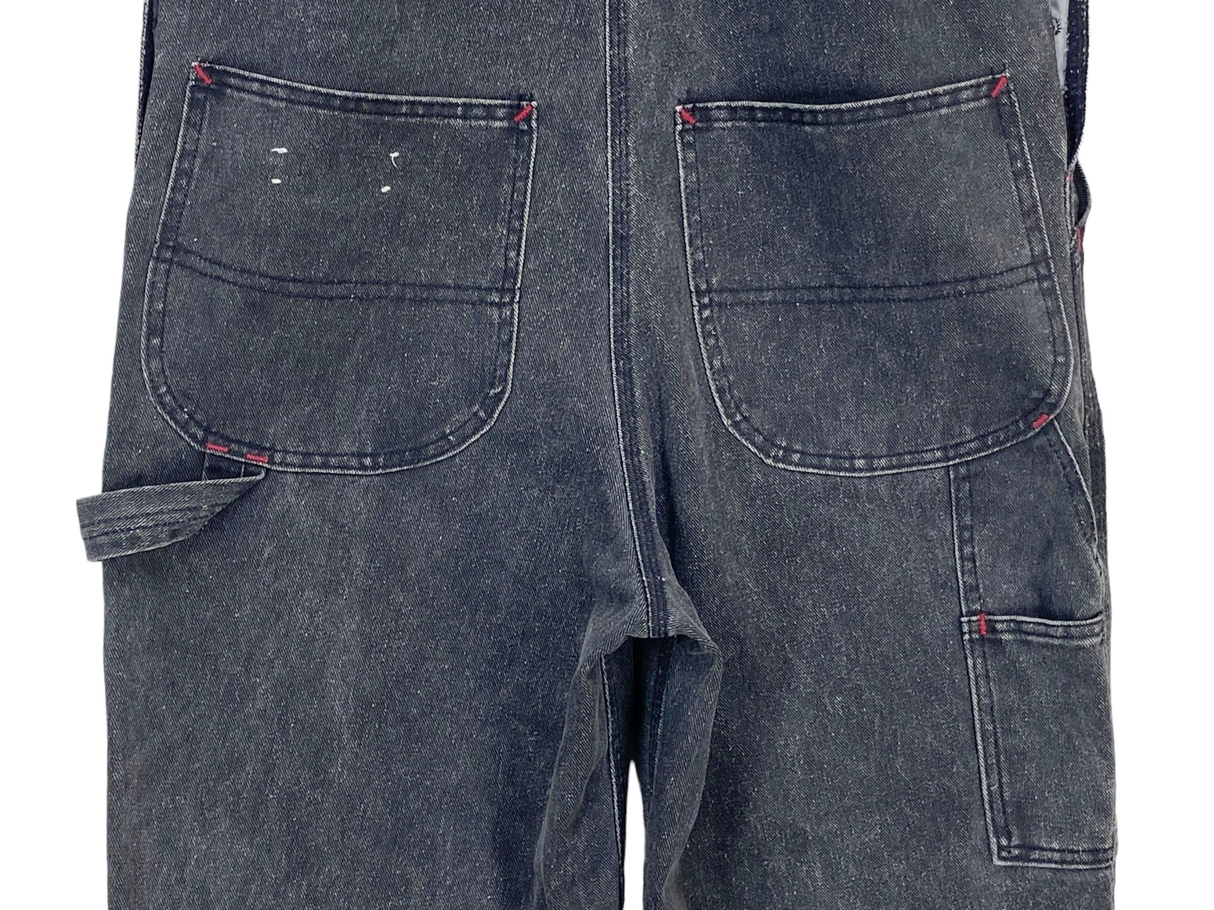 Cherokee × Vintage Cherokee Carpenter Bib Overalls Black Light Wash Jeans Size US 39 - 7 Thumbnail