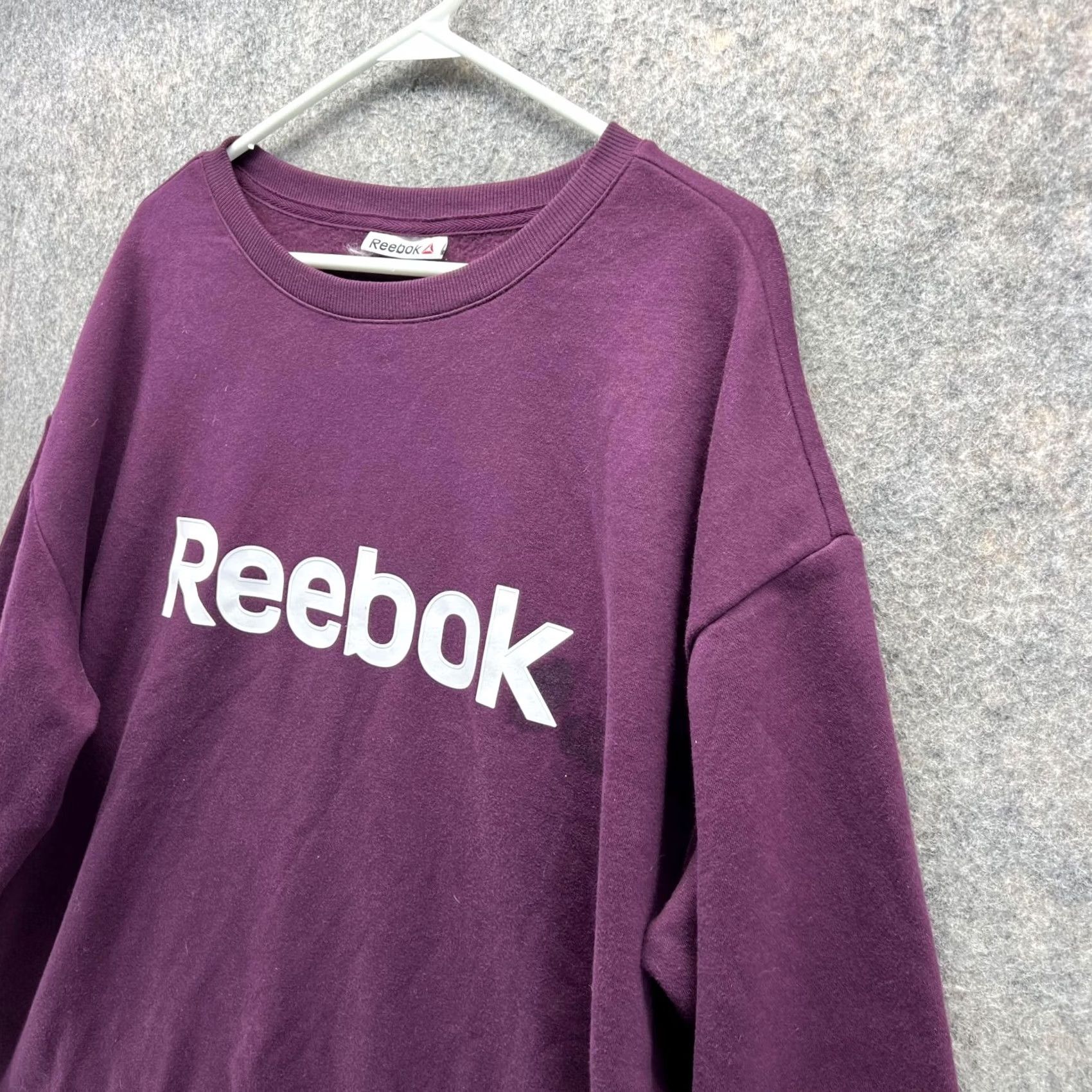 Reebok Reebok Sweater Women 2XL Purple Fleece Pullover Crewneck Sweatshirt Big Size XXL / US 16-18 / IT 52-54 - 4 Thumbnail