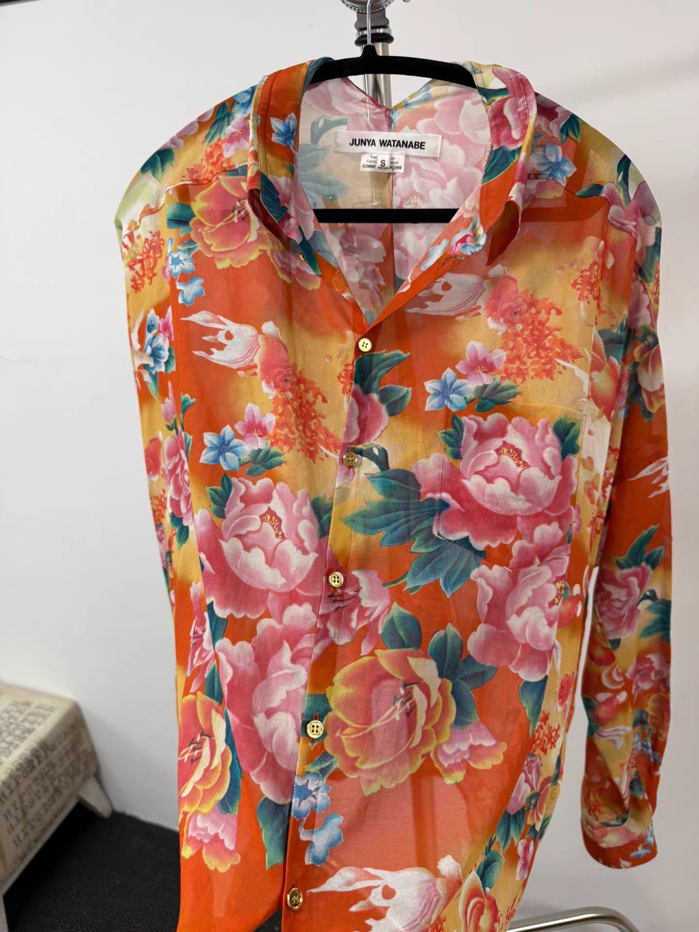 Junya Watanabe Junya Watanabe CDG Chinese Floral Sheer Shirt K20 Size US S / EU 44-46 / 1 - 5 Thumbnail